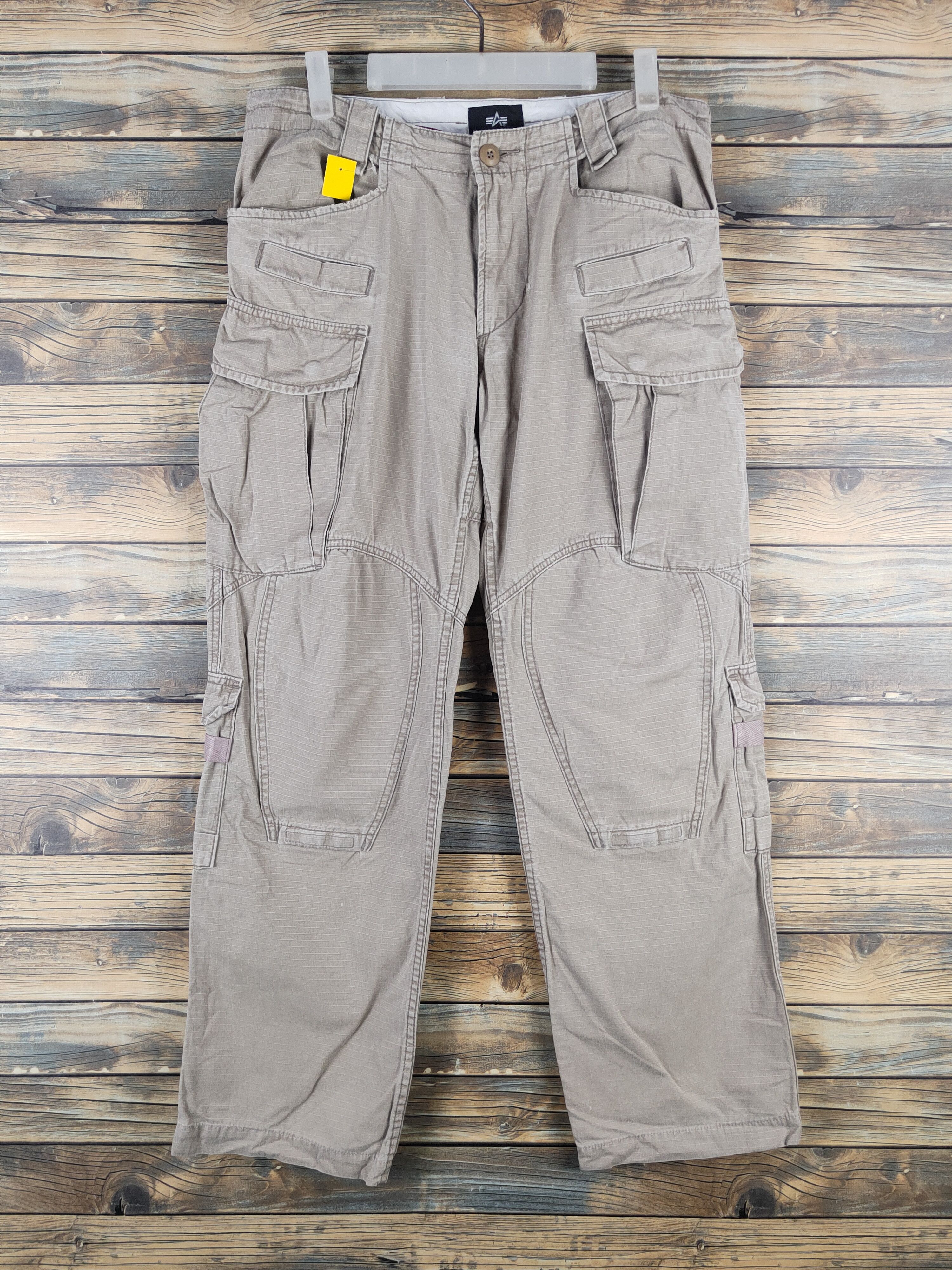 Alpha Industries DL Alpha Industries Beige Multipocket Cargo Pants #2432 Size US 30 / EU 46 - 1 Thumbnail