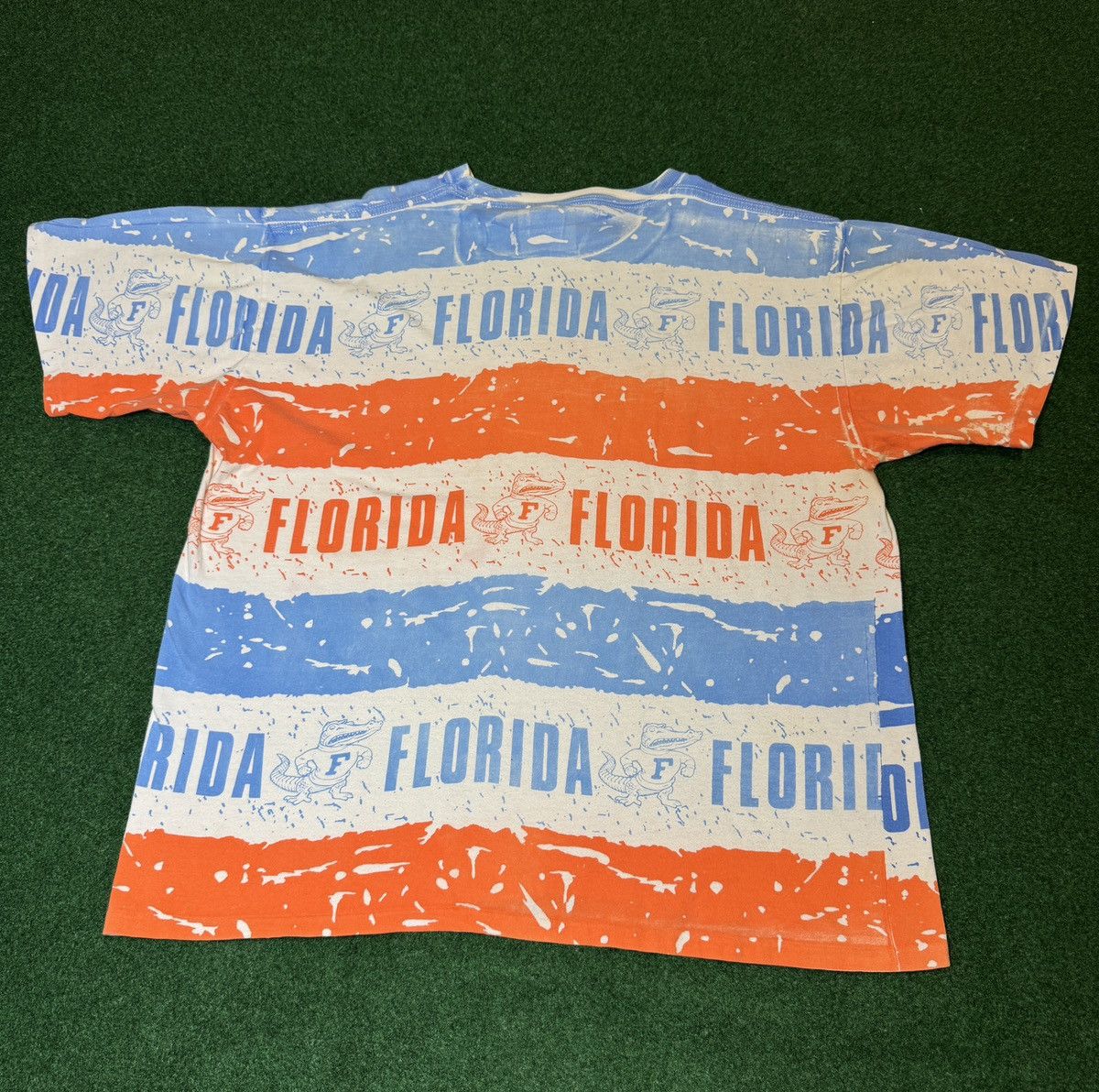 Vintage Vtg 90s FSU Florida Gators All Over Print Aop Boxy T Shirt Size US L / EU 52-54 / 3 - 3 Thumbnail