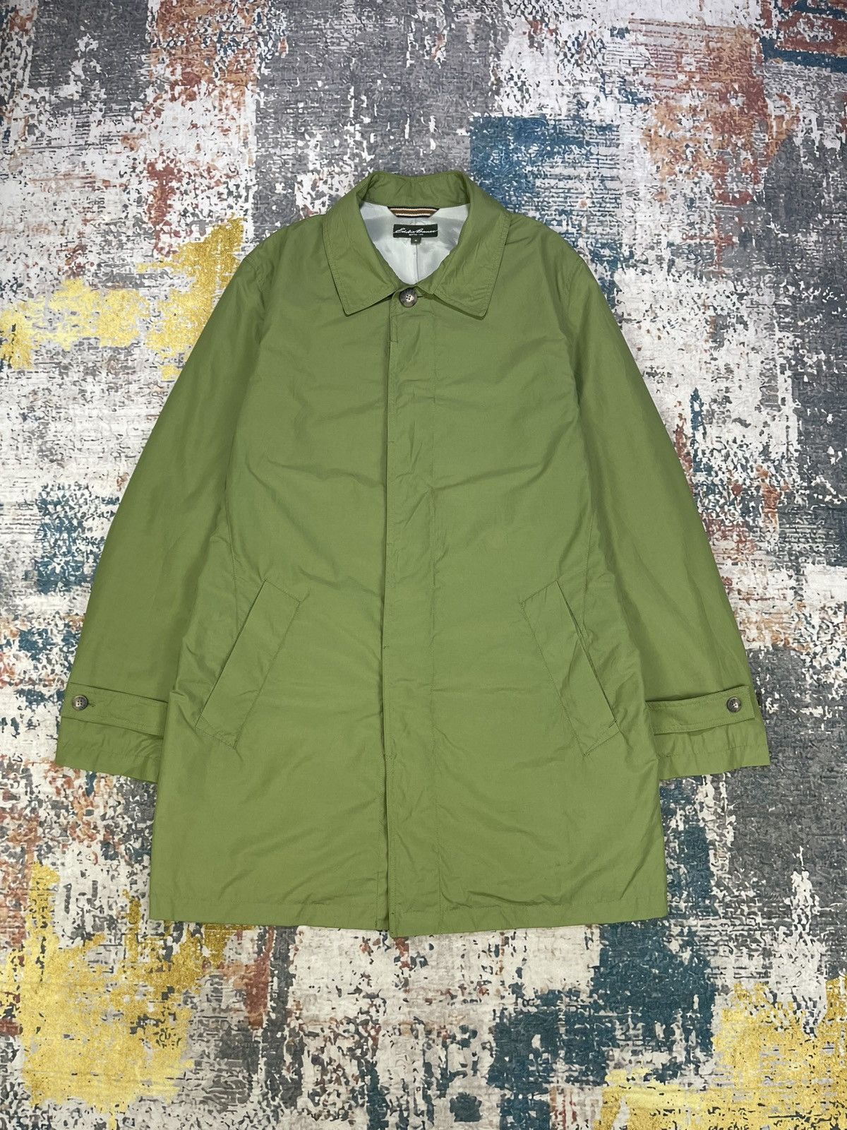 Eddie Bauer Eddie Bauer Lime Green Nylon Trench Coat Size US M / EU 48-50 / 2 - 1 Thumbnail