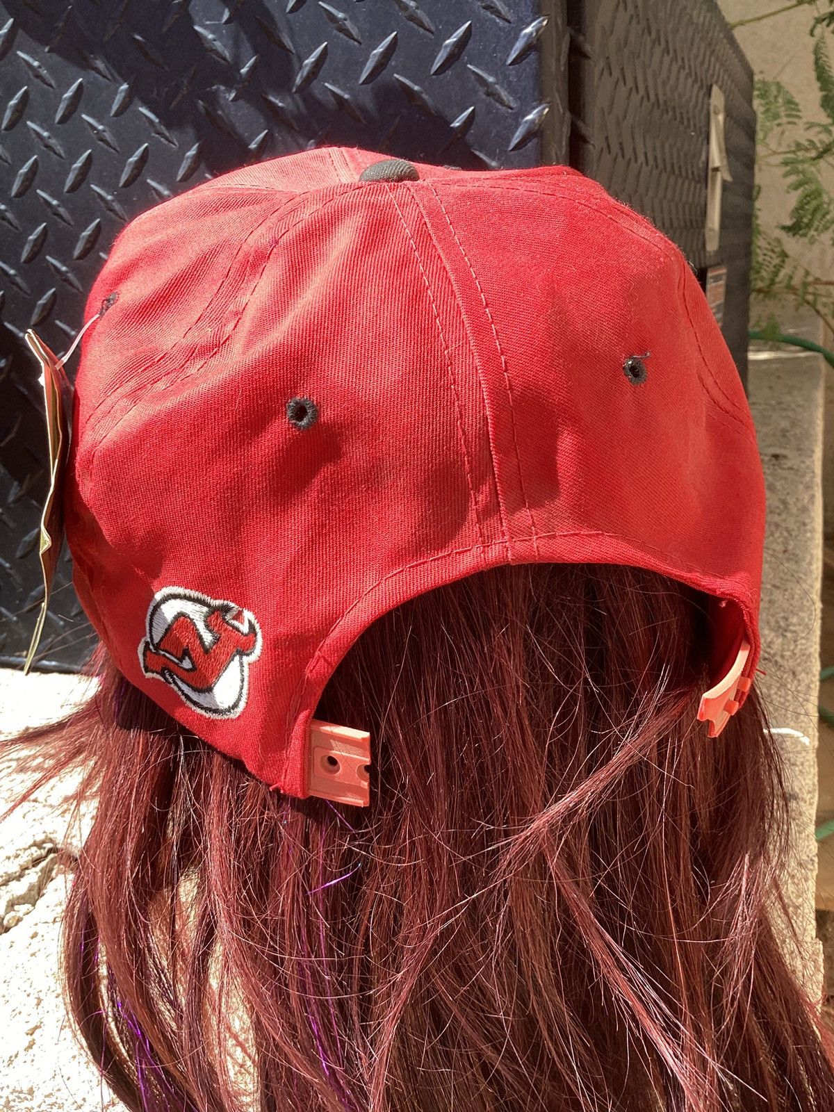 Other VTG 90s New Jersey Devils NHL hockey snapback strap damage Size ONE SIZE - 3 Thumbnail