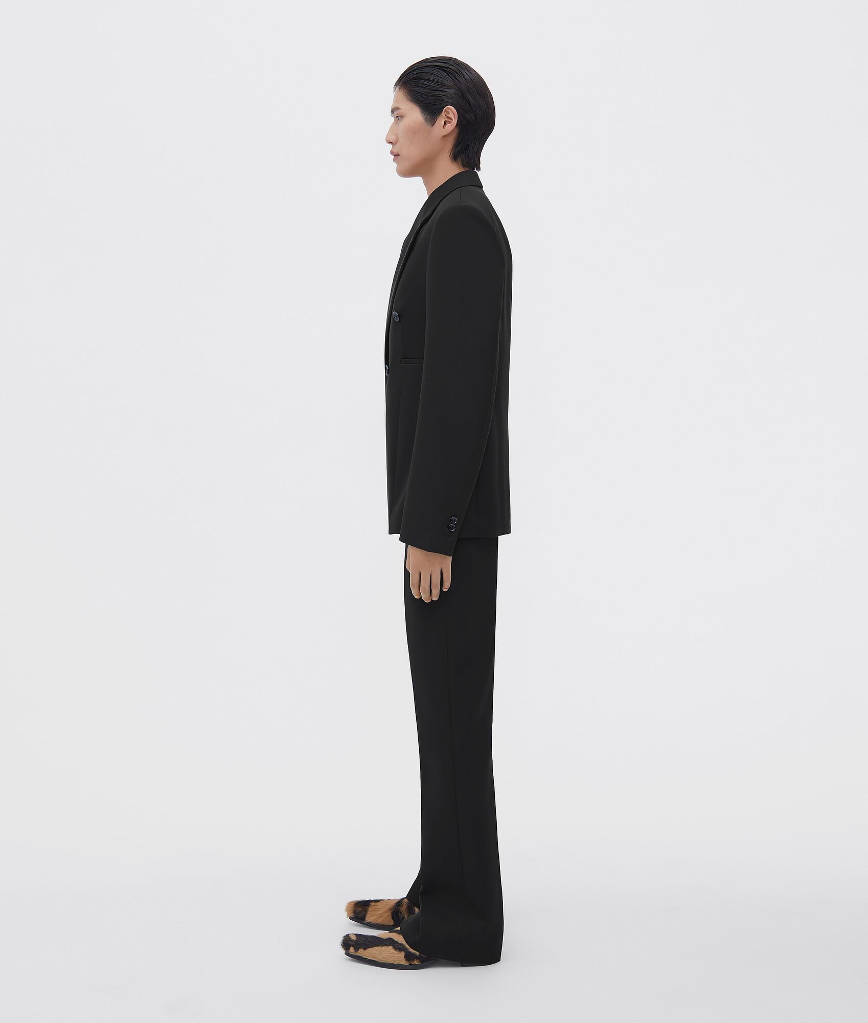 Bottega Veneta o1loc1c1025 716581 Compact Wool And Satin Jacket in Black Size US S / EU 44-46 / 1 - 2 Thumbnail