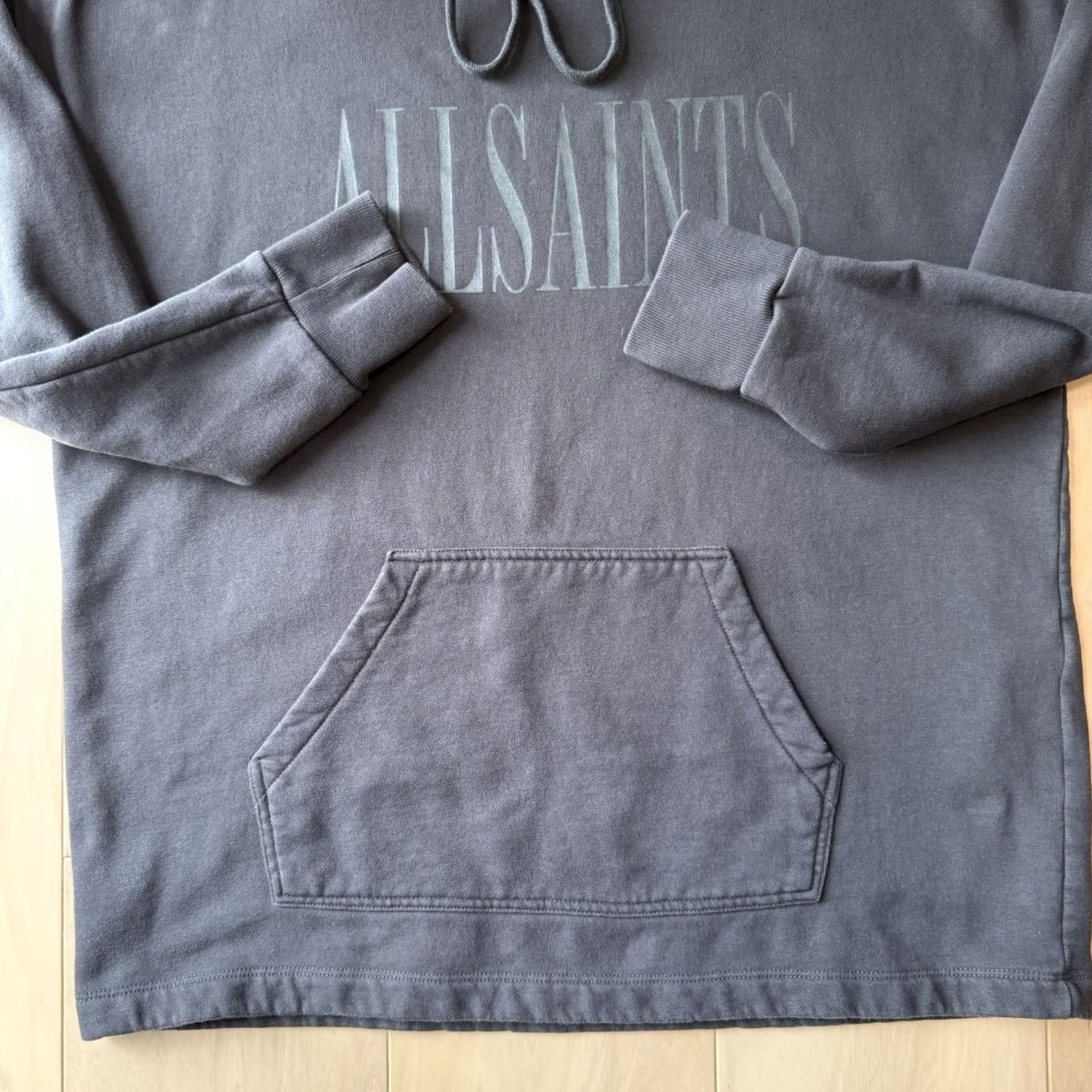 Allsaints All Saints Hoodie XS Dark Gray Hooded Fleece Pullover Streetwear New York Size US XS / EU 42 / 0 - 5 Thumbnail