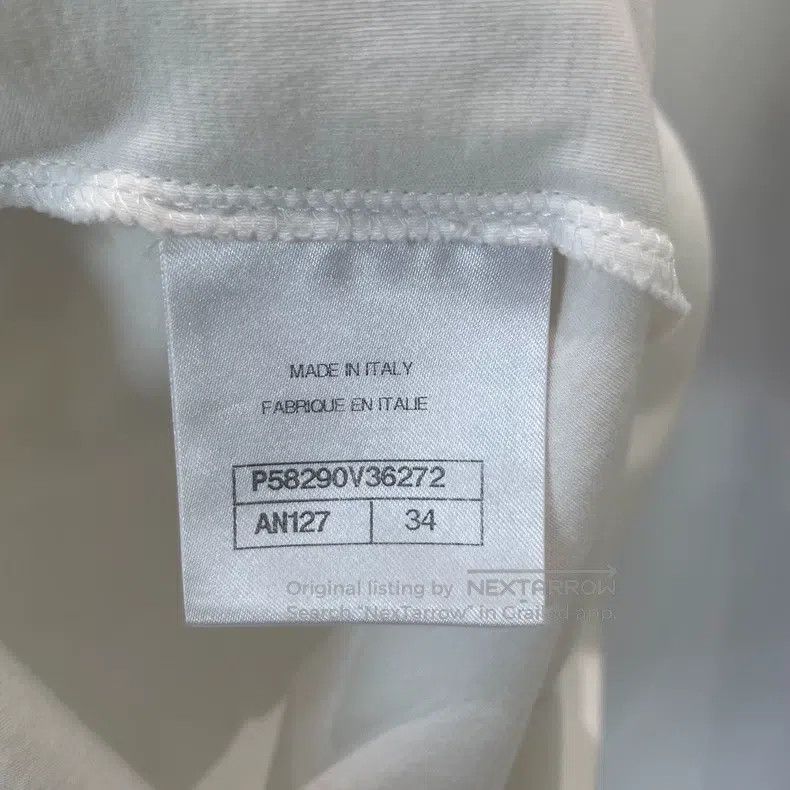 Chanel Chanel White rolled-edge embroidered cotton round-neck sho Size XXS / US 00 / IT 34 - 7 Thumbnail