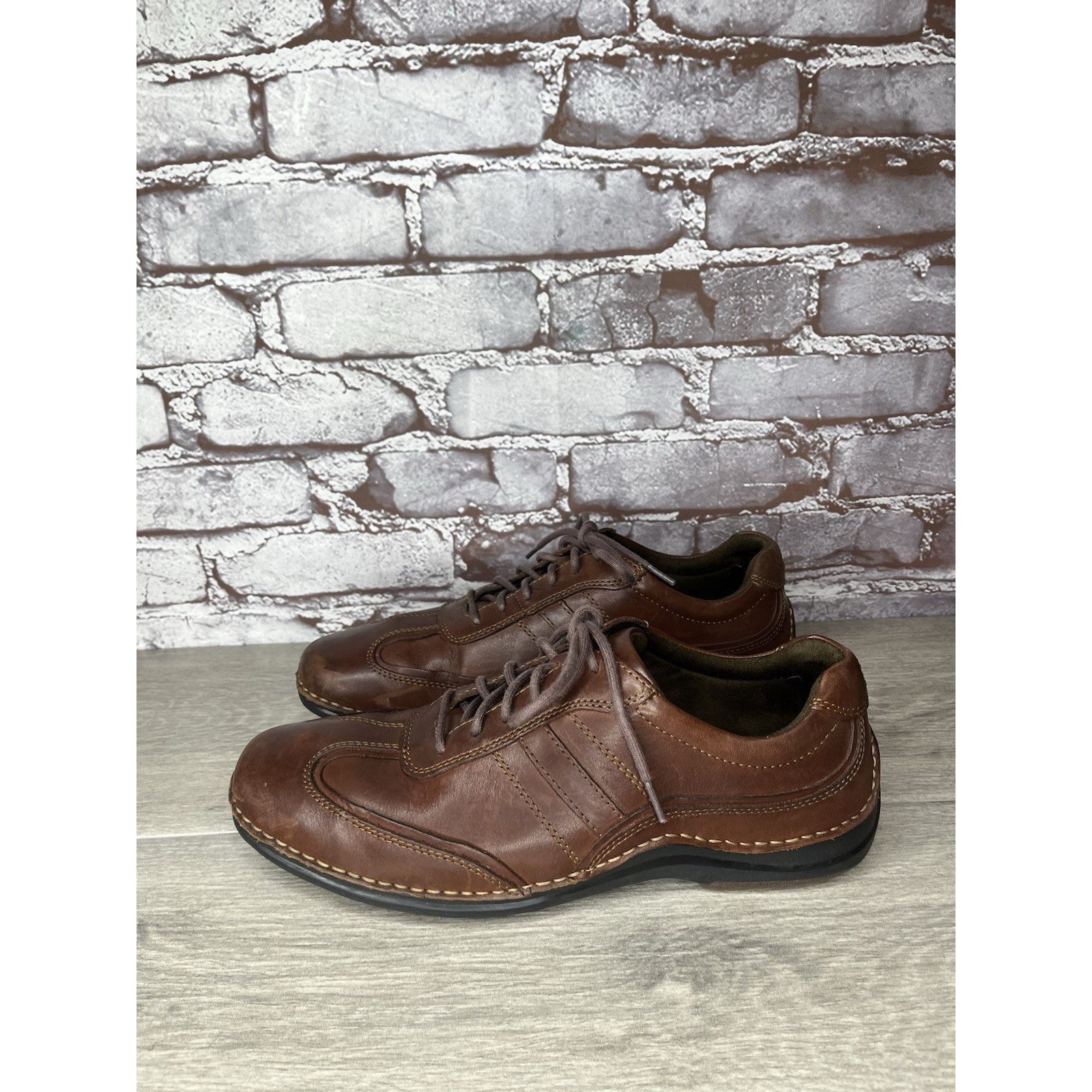 Rockport Rockport K52456 Brown Leather Casual Lace Up Casual Sneakers Size US 9 / EU 42 - 4 Thumbnail
