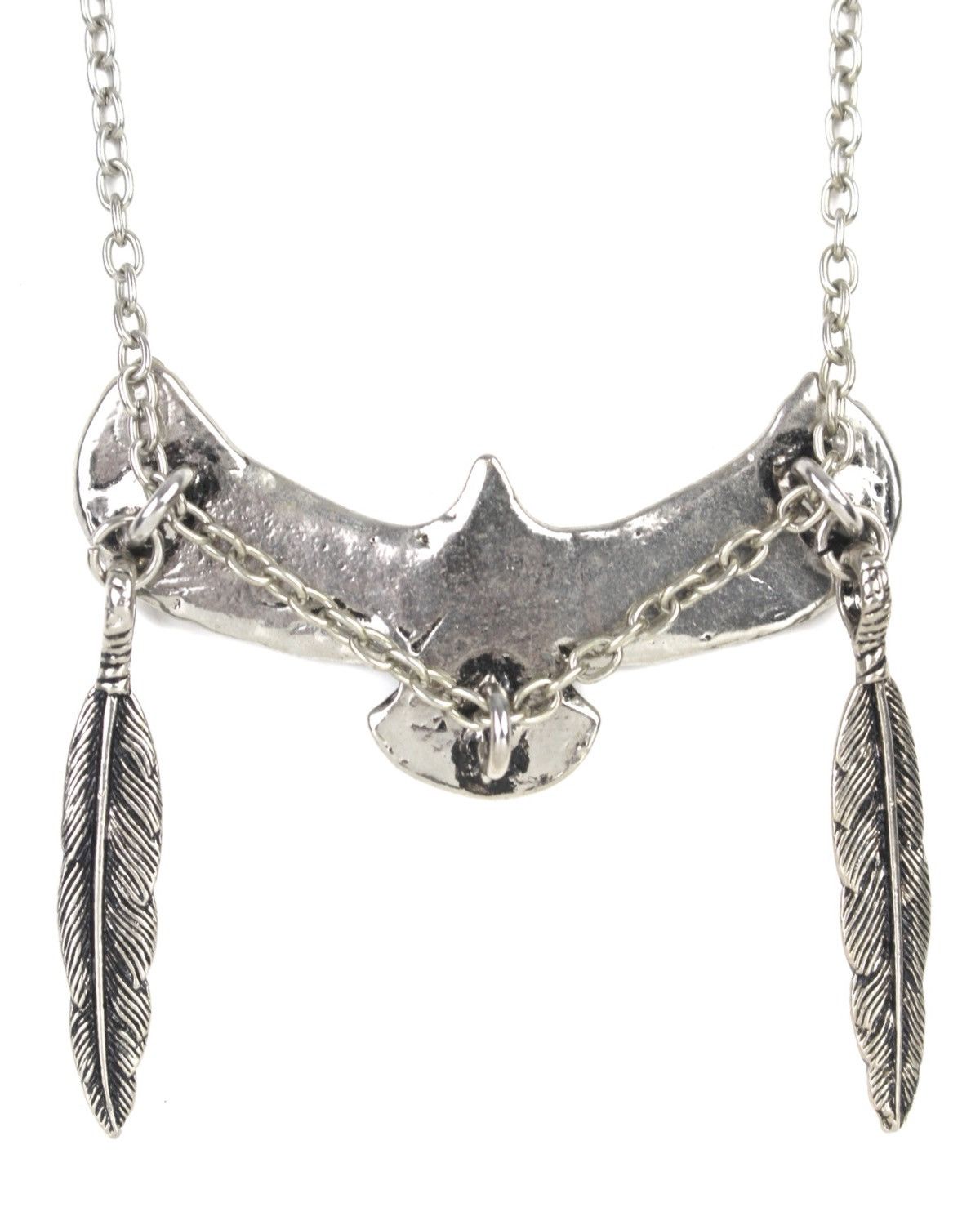 Vintage 2000S JAPANESE MADE NATIVE EAGLE SPIRIT FEATHER NECKLACE Size ONE SIZE - 5 Thumbnail