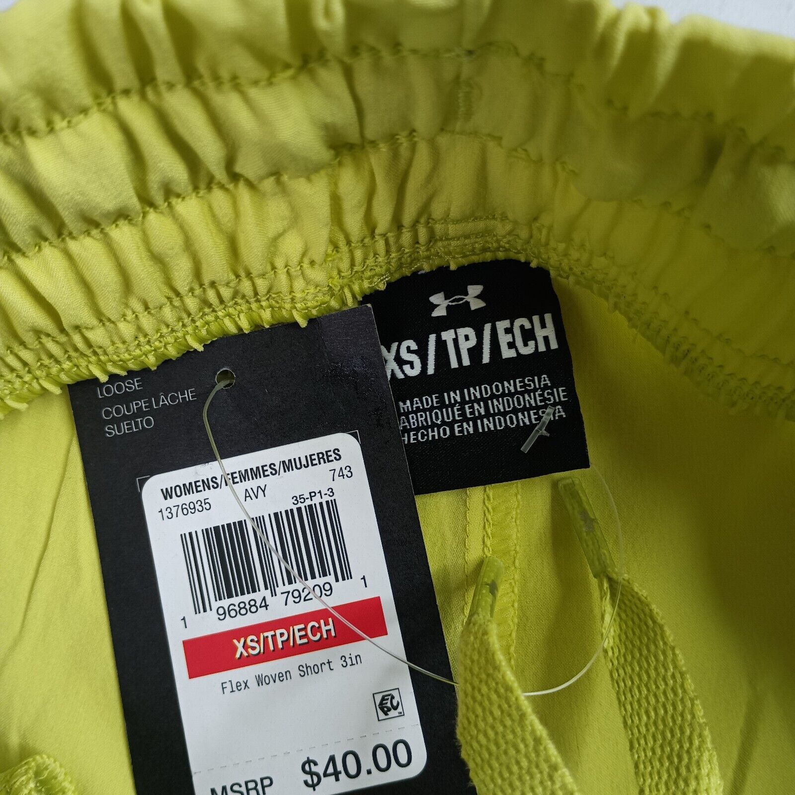 Under Armour Under Armour Storm 3" Woven Shorts Women's XS Lime Green Size 26" / US 2 / IT 38 - 4 Thumbnail
