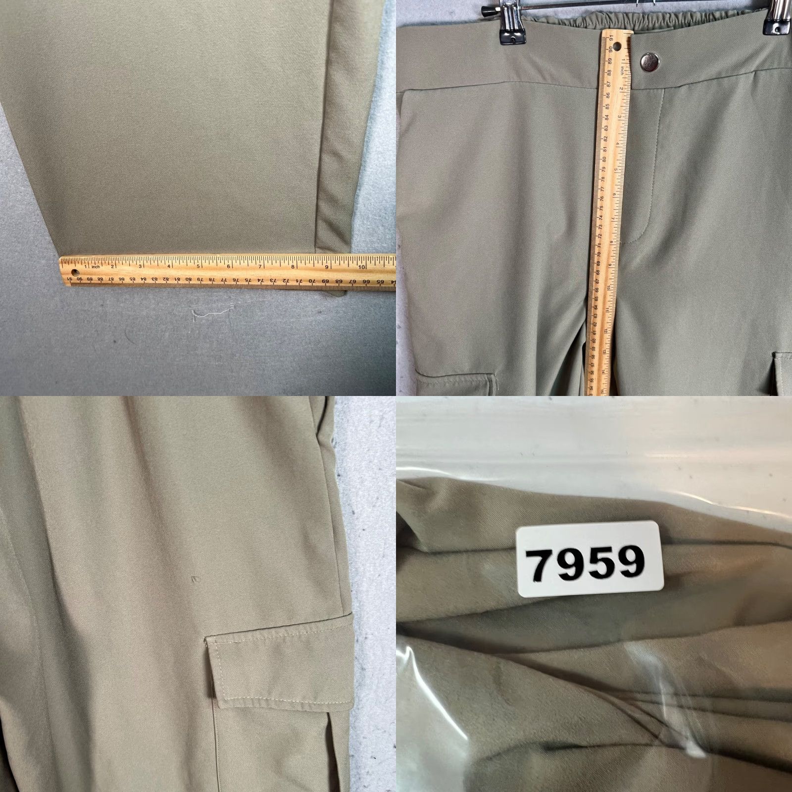 Zara Zara Beige Wide-Leg Cargo Pants XL Elastic Waist Women Size 40" / US 18 - 8 Thumbnail