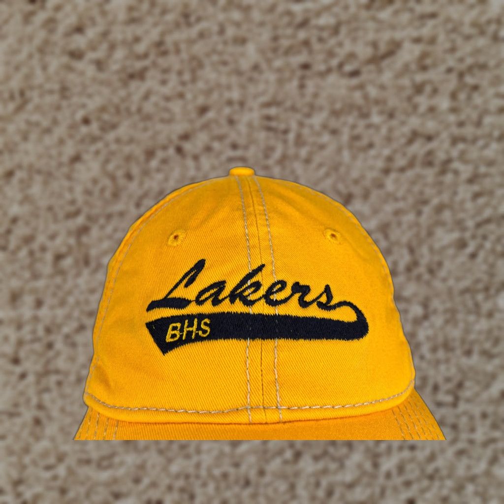 Vintage Bonneville Lakers Highschool Hat Cap Adult Yellow 100% Cotton Size ONE SIZE - 1 Thumbnail