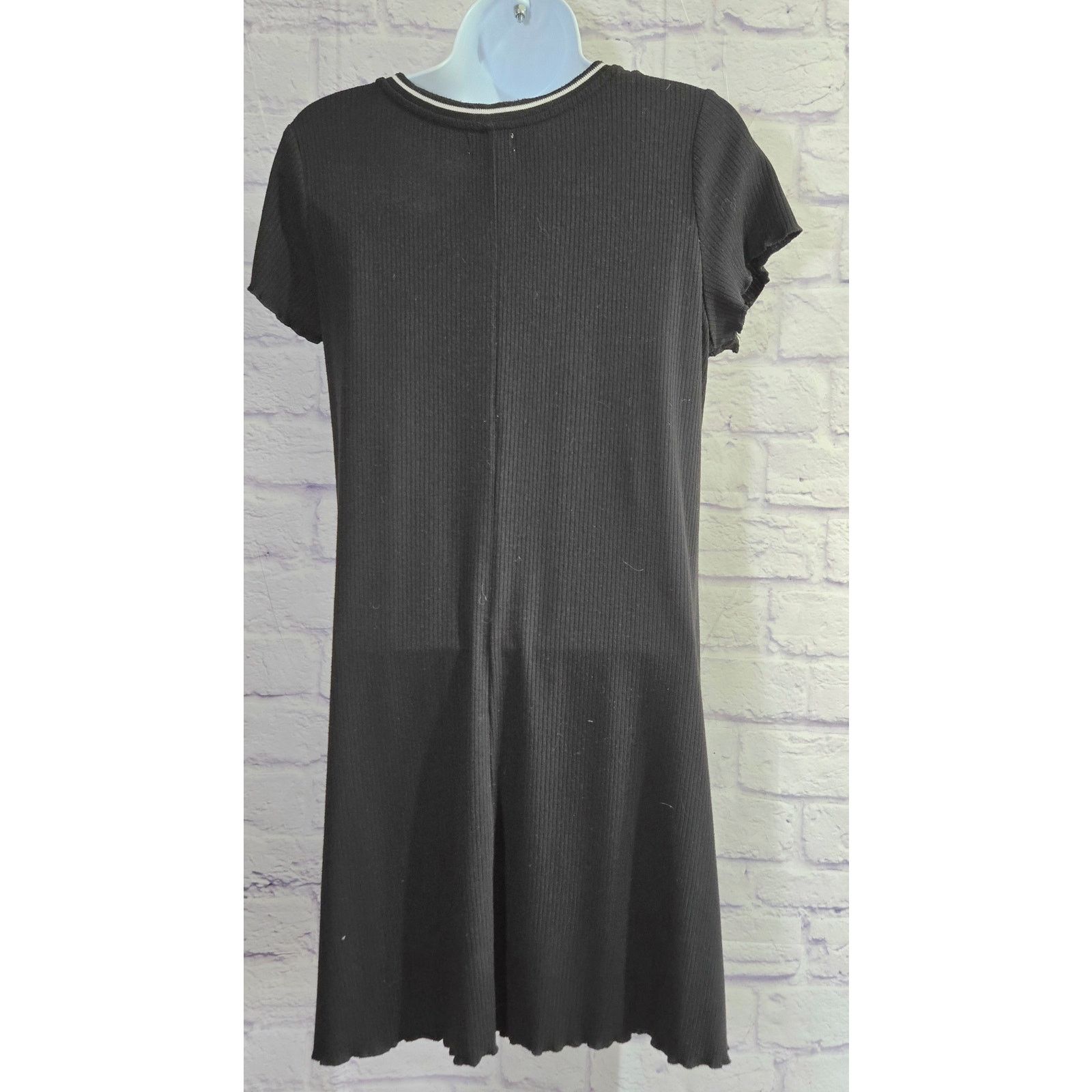 Other Love, Fire Black Round Collard Pull On Dress M Stretchy Size M / US 6-8 / IT 42-44 - 3 Thumbnail