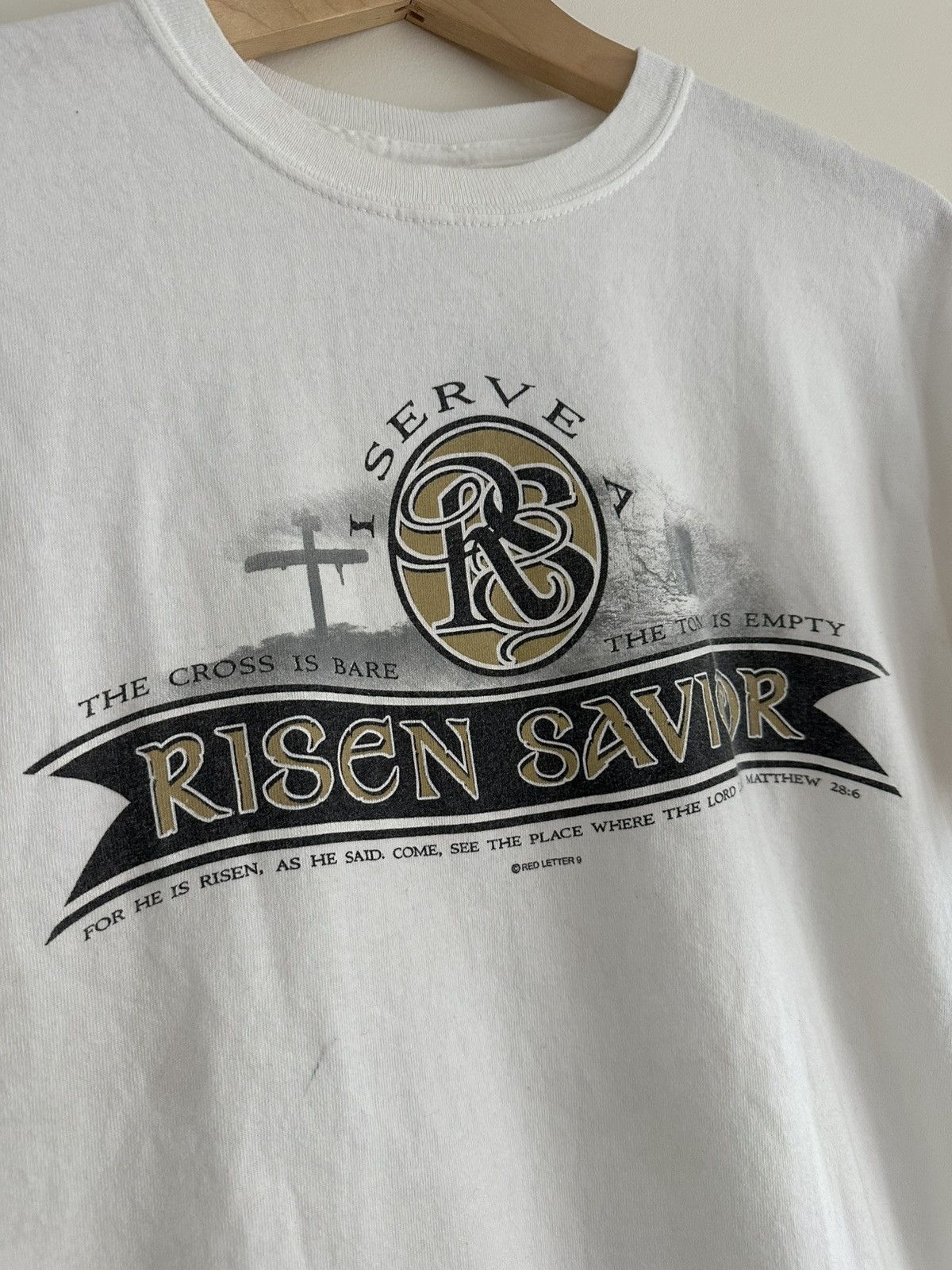 Gildan × Vintage Vintage Jesus Tee Risen Savior Graphic Salvation Christ M Size US M / EU 48-50 / 2 - 3 Thumbnail