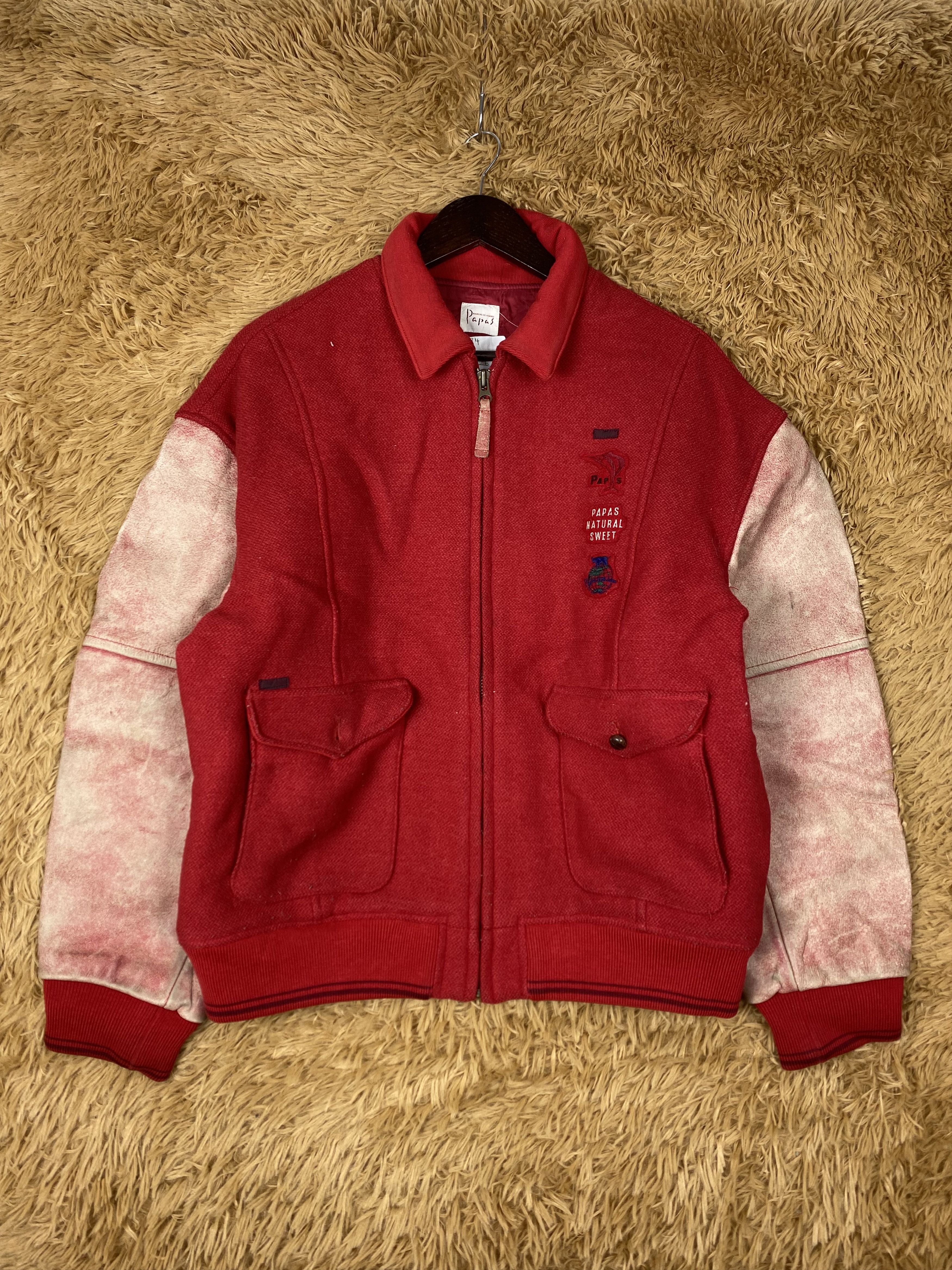 MLB Vintage Maniere Heming Leather Sleeve Varsity Jacket DJ0374 Size US L / EU 52-54 / 3 - 1 Thumbnail
