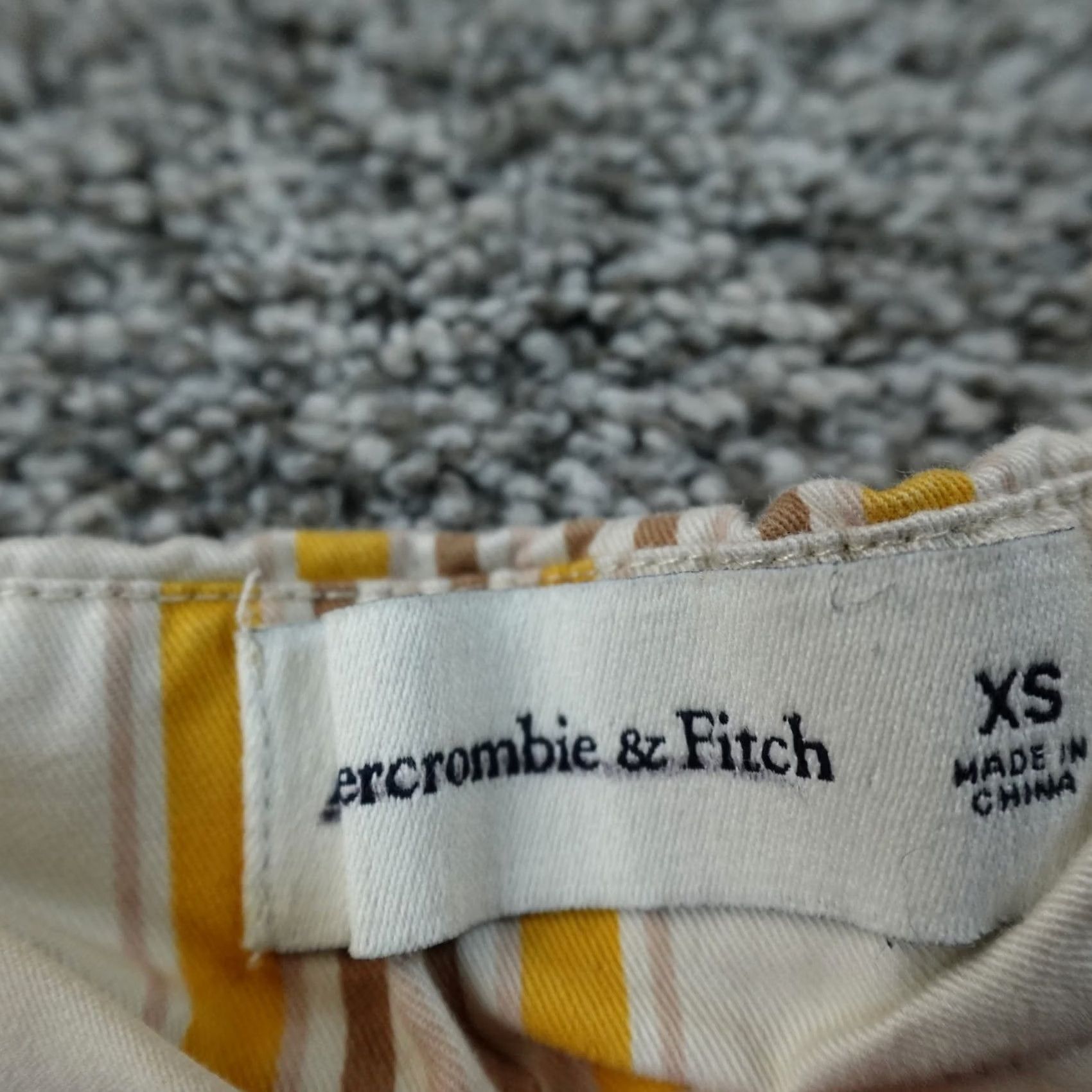 Abercrombie & Fitch Abercrombie & Fitch Pants Womens XS White Yellow Striped Pull On Wide Leg High Rise Baggy Size 40" / US 18 - 7 Thumbnail