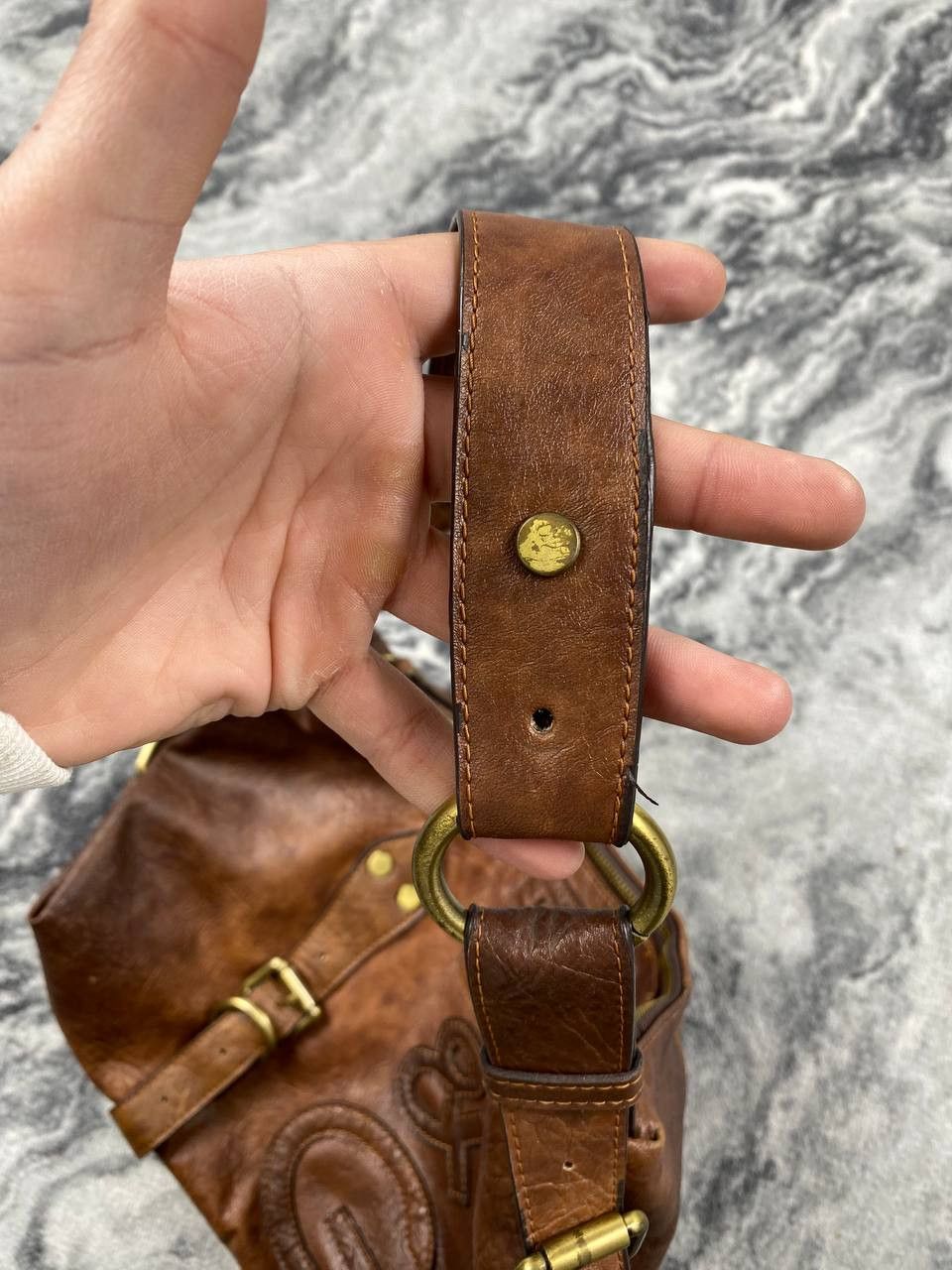 Dolce & Gabbana Vintage Dolce Gabbana Leather Shoulder Bag 90s Big Logo DG Size ONE SIZE - 4 Thumbnail