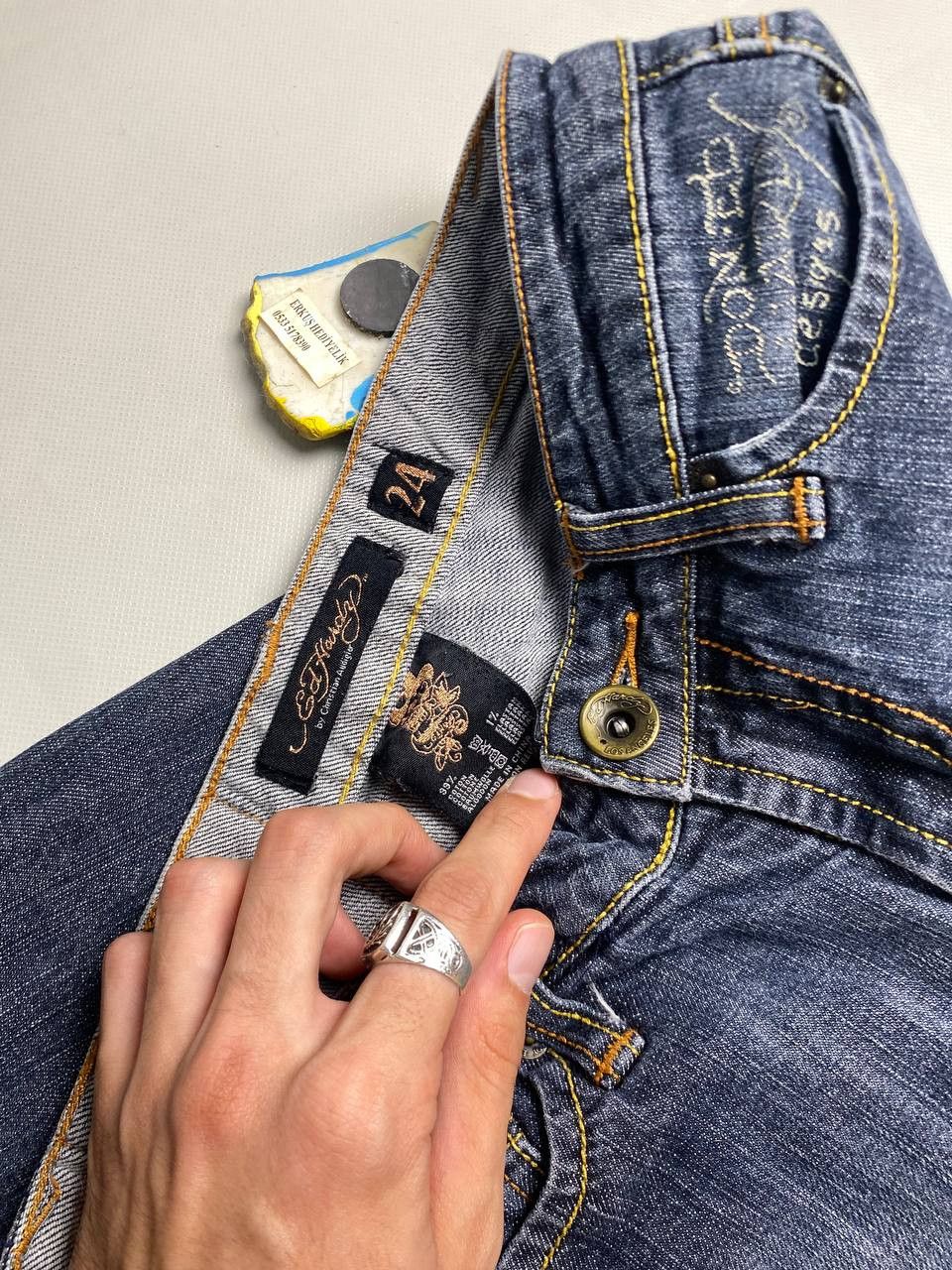 Ed Hardy Vintage Jeans Yk2 Ed Hardy Skinny Size 24" / US 00 / IT 34 - 5 Thumbnail