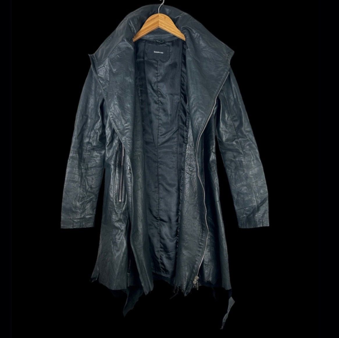 Yasuyuki Ishii Yasuyuki Ishii 90’s Asymmetric Double Leather Coat Size US S / EU 44-46 / 1 - 2 Thumbnail