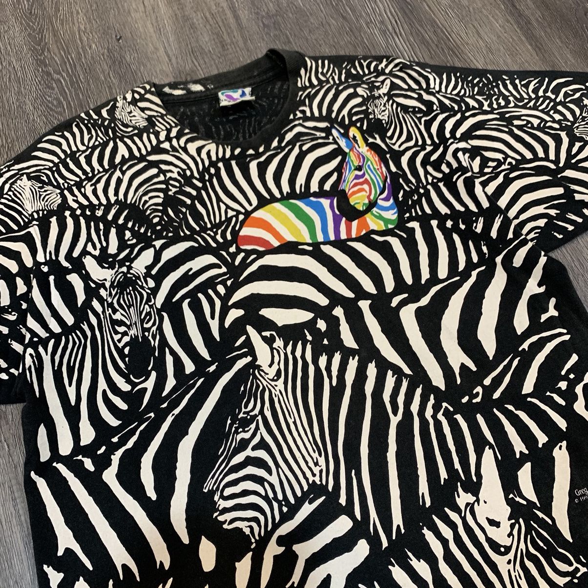 Vintage Vintage Liquid Blue 1993 Greg genrich Zebra Size US L / EU 52-54 / 3 - 2 Thumbnail