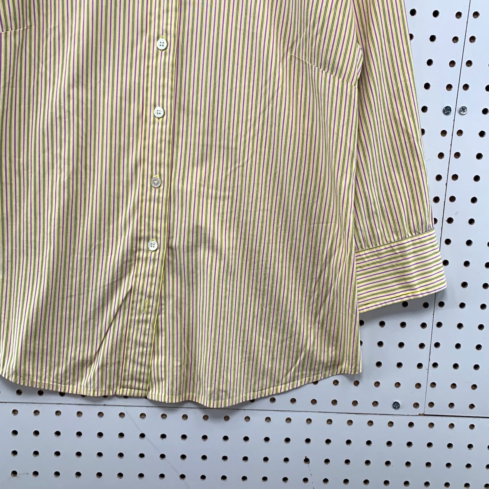 J.Crew J Crew Button Down Shirt Womens Medium Yellow Purple Striped Haberdashery Size M / US 6-8 / IT 42-44 - 6 Thumbnail