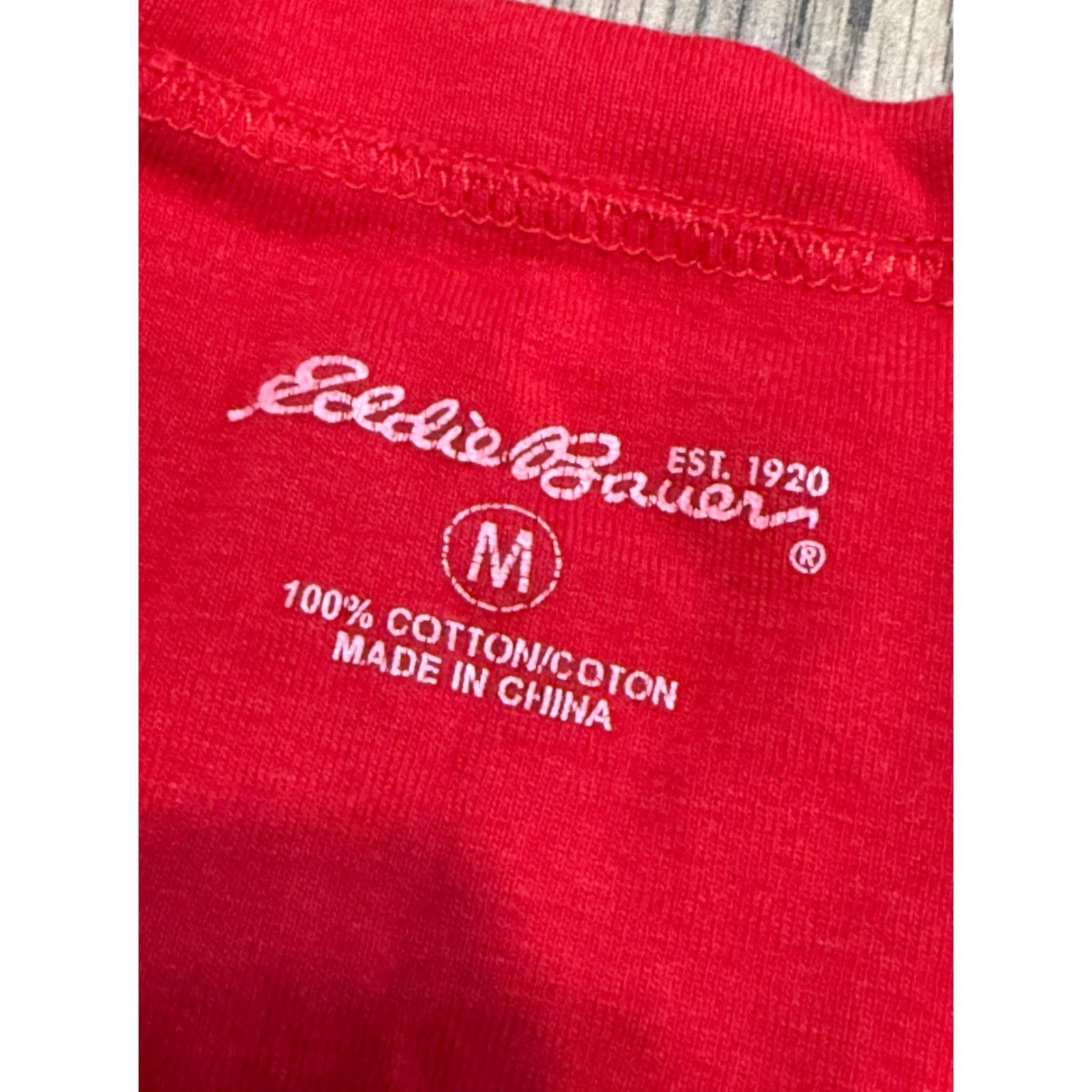 Eddie Bauer Eddie Bauer Shirt Womens Medium Red Scoop Neck Short Sleeve T-Shirt Casual Cotton Modern Basic Size M / US 6-8 / IT 42-44 - 5 Thumbnail