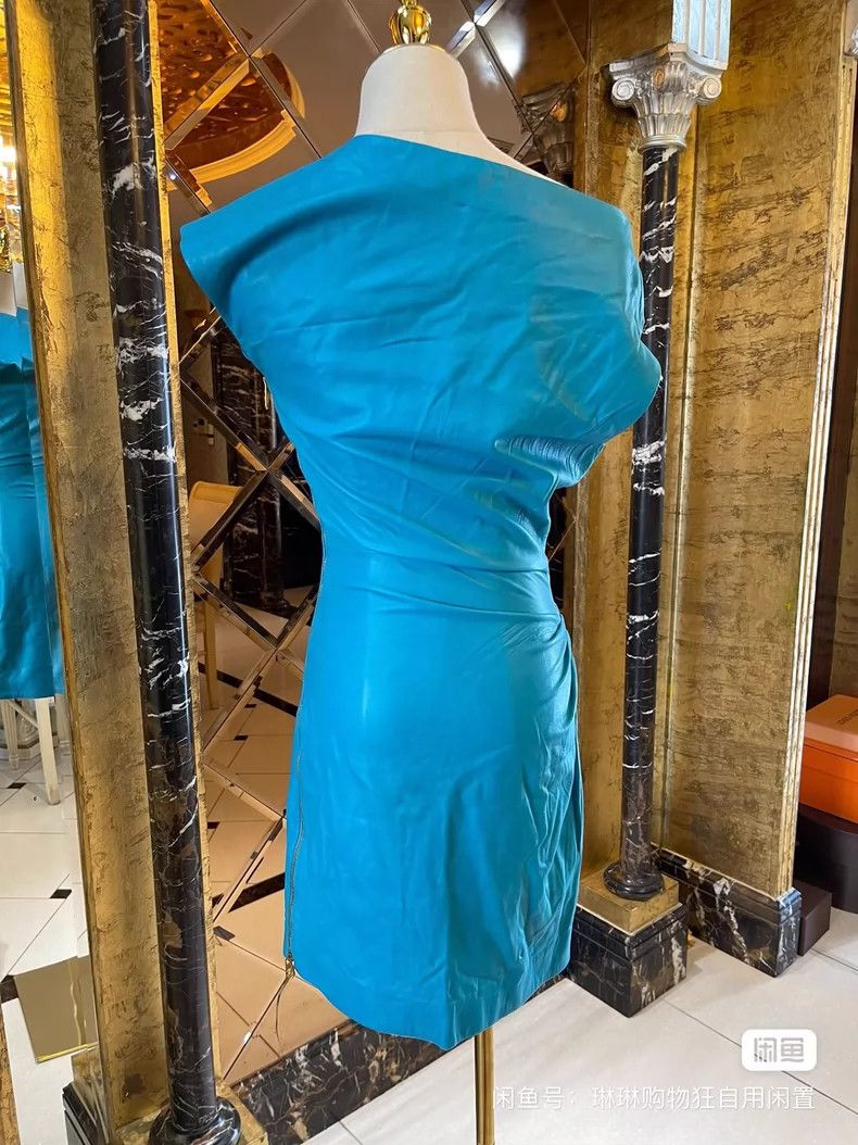Versace Versace Tailored all-leather dress with a three-dimensiona Size M / US 6-8 / IT 42-44 - 5 Thumbnail