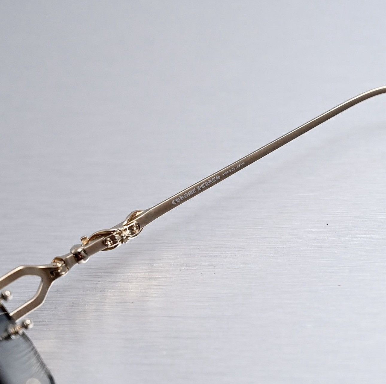 Chrome Hearts CHROME HEARTS LORDIE MATTE GOLD PLATED SUNGLASSES Size ONE SIZE - 4 Thumbnail