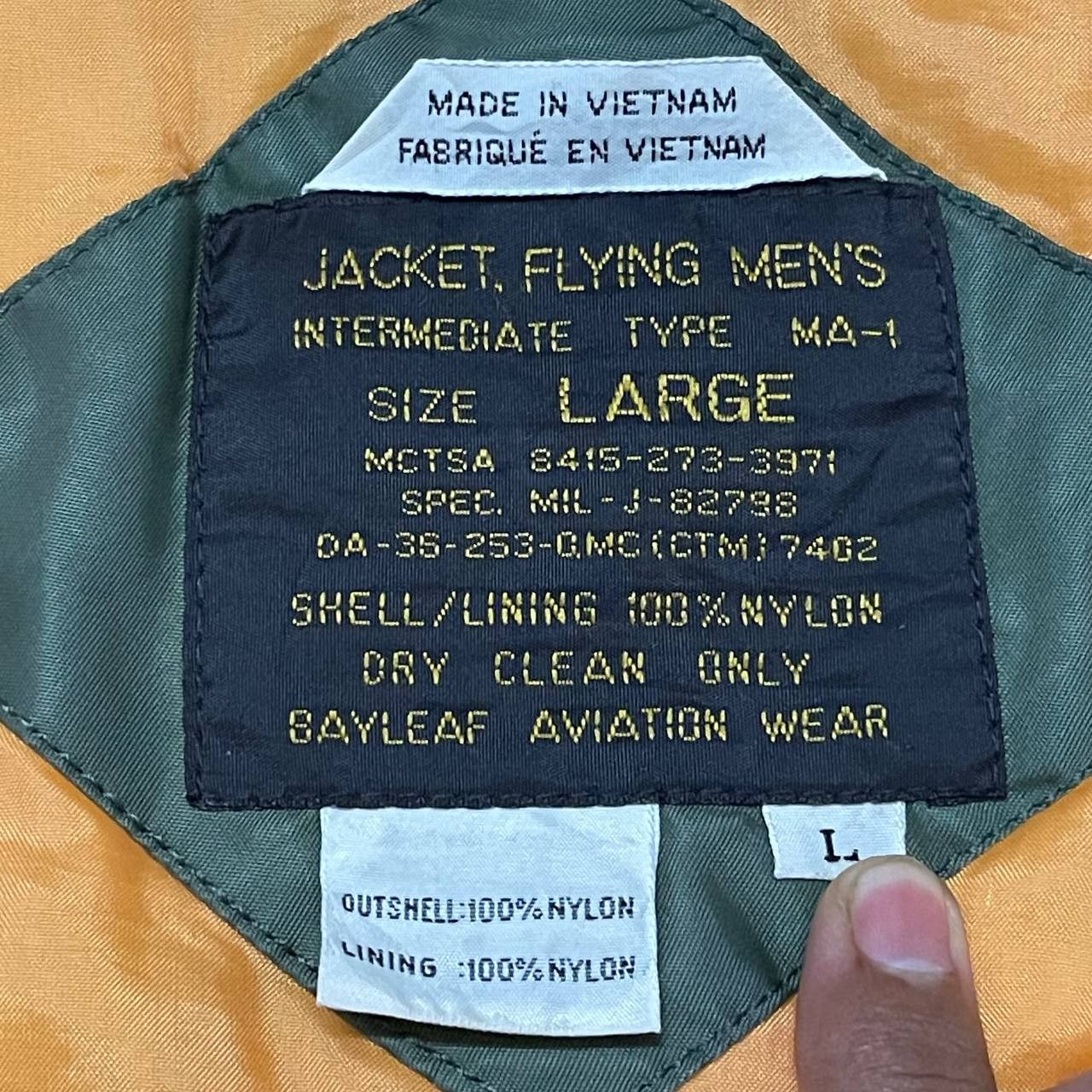 Japanese Brand Vintage Ma1 Bayleaf Military Bomber Flying Jacket Size US L / EU 52-54 / 3 - 10 Thumbnail