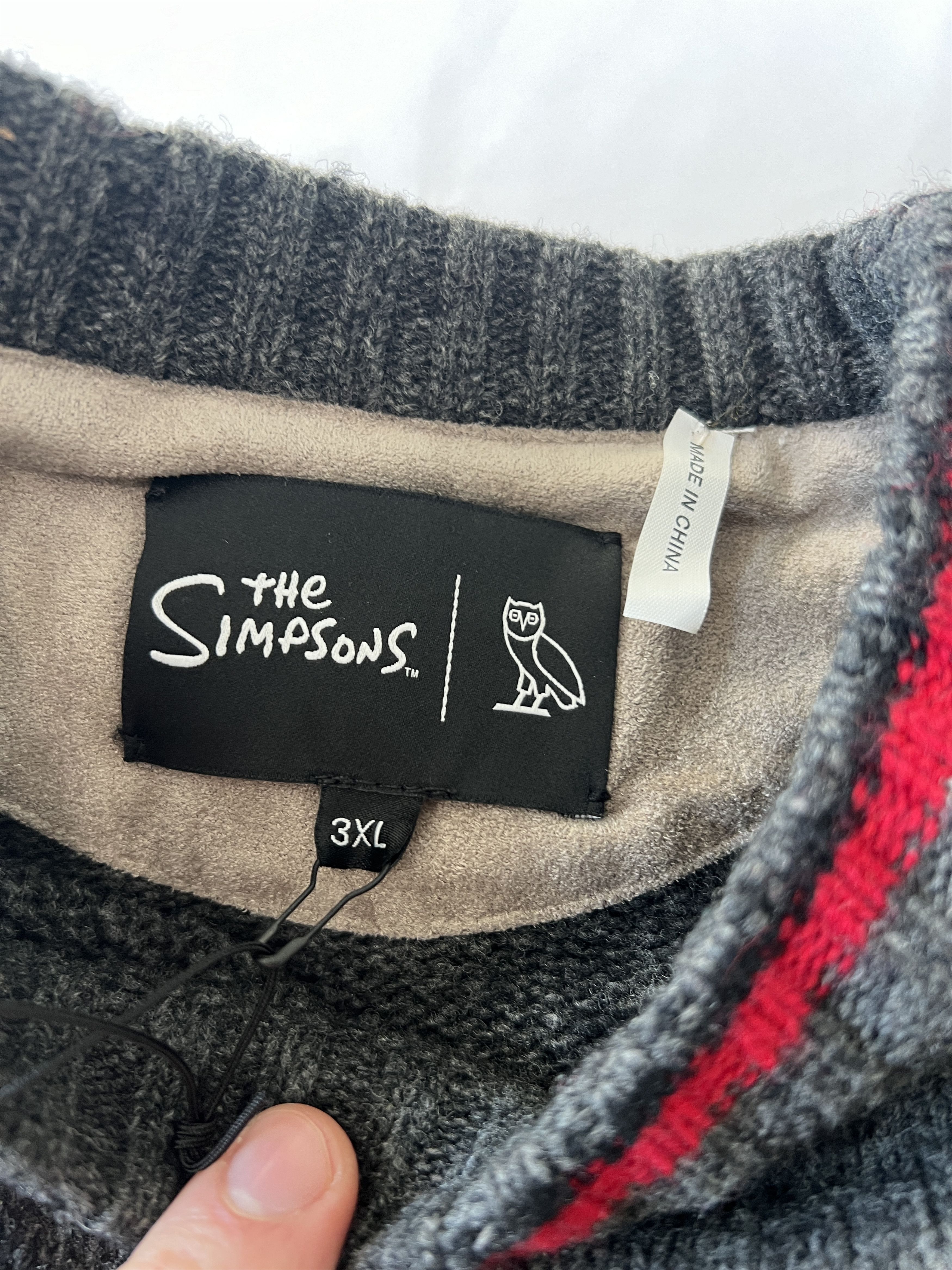 Drake OVO x The Simpsons Knit Sweater Charcoal Grey XXXL Size US XXL / EU 58 / 5 - 5 Thumbnail