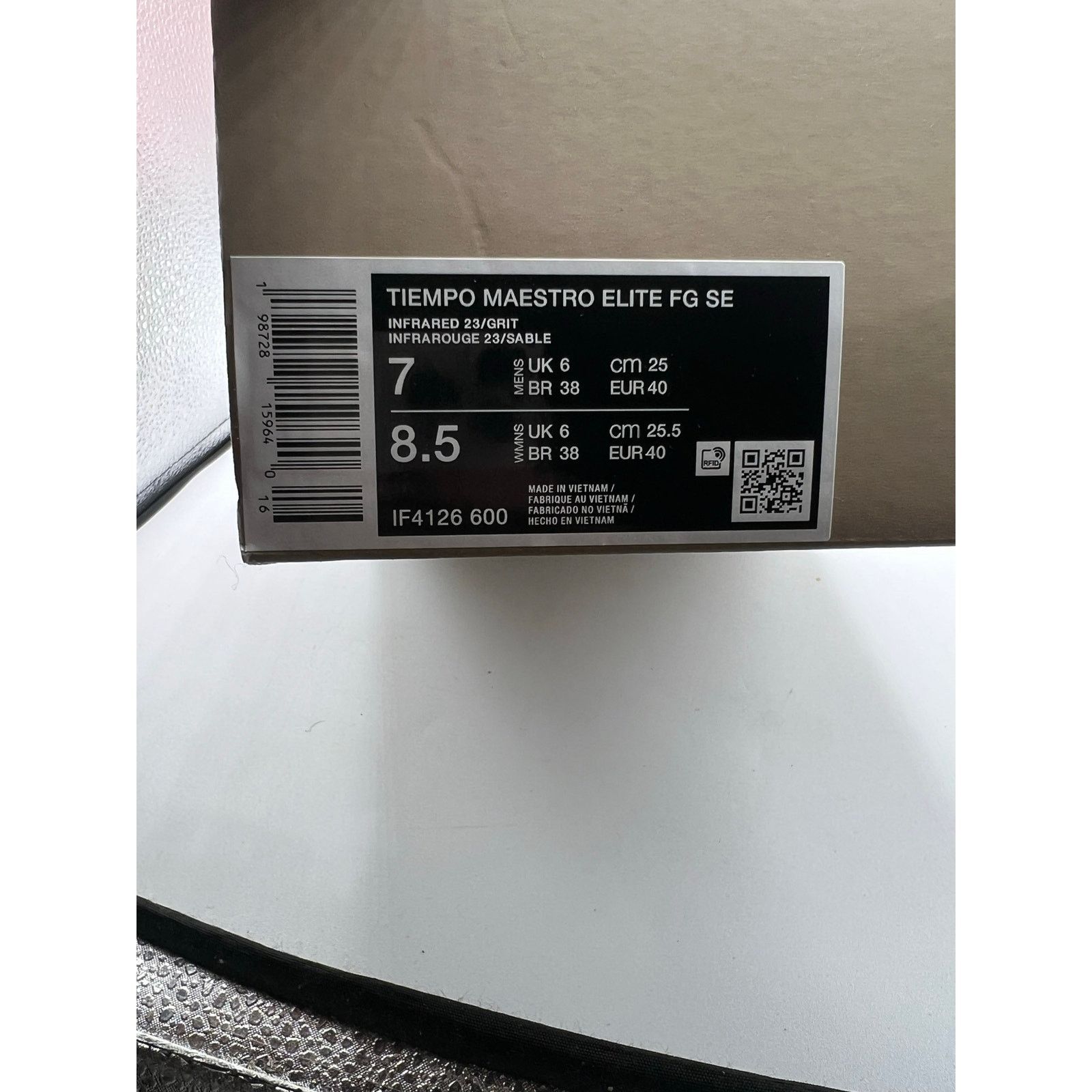Jordan Brand Air Jordan Tiempo Maestro Elite SE FG “Infrared Grit” size 7 Size US 7 / EU 40 - 7 Thumbnail
