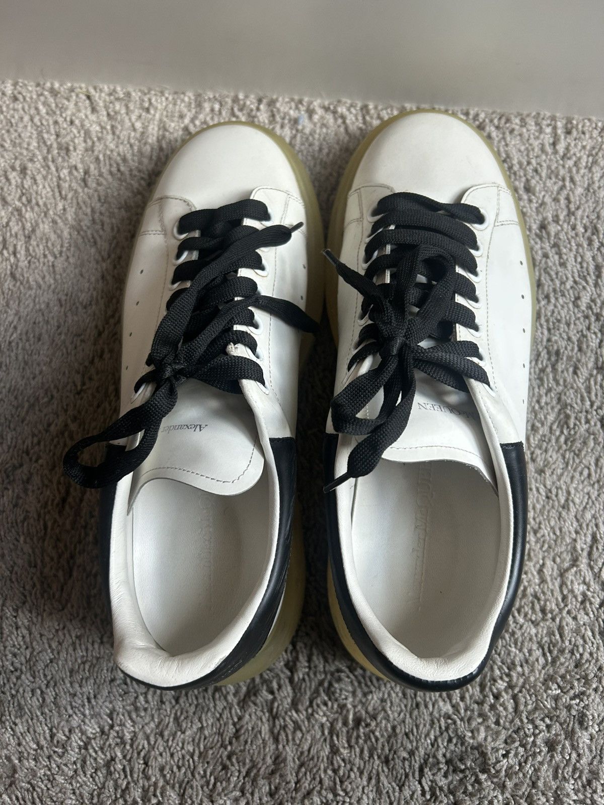 Alexander McQueen Alexander McQueen B&W Transparent Sole Sneakers Size US 10.5 / EU 43-44 - 5 Thumbnail