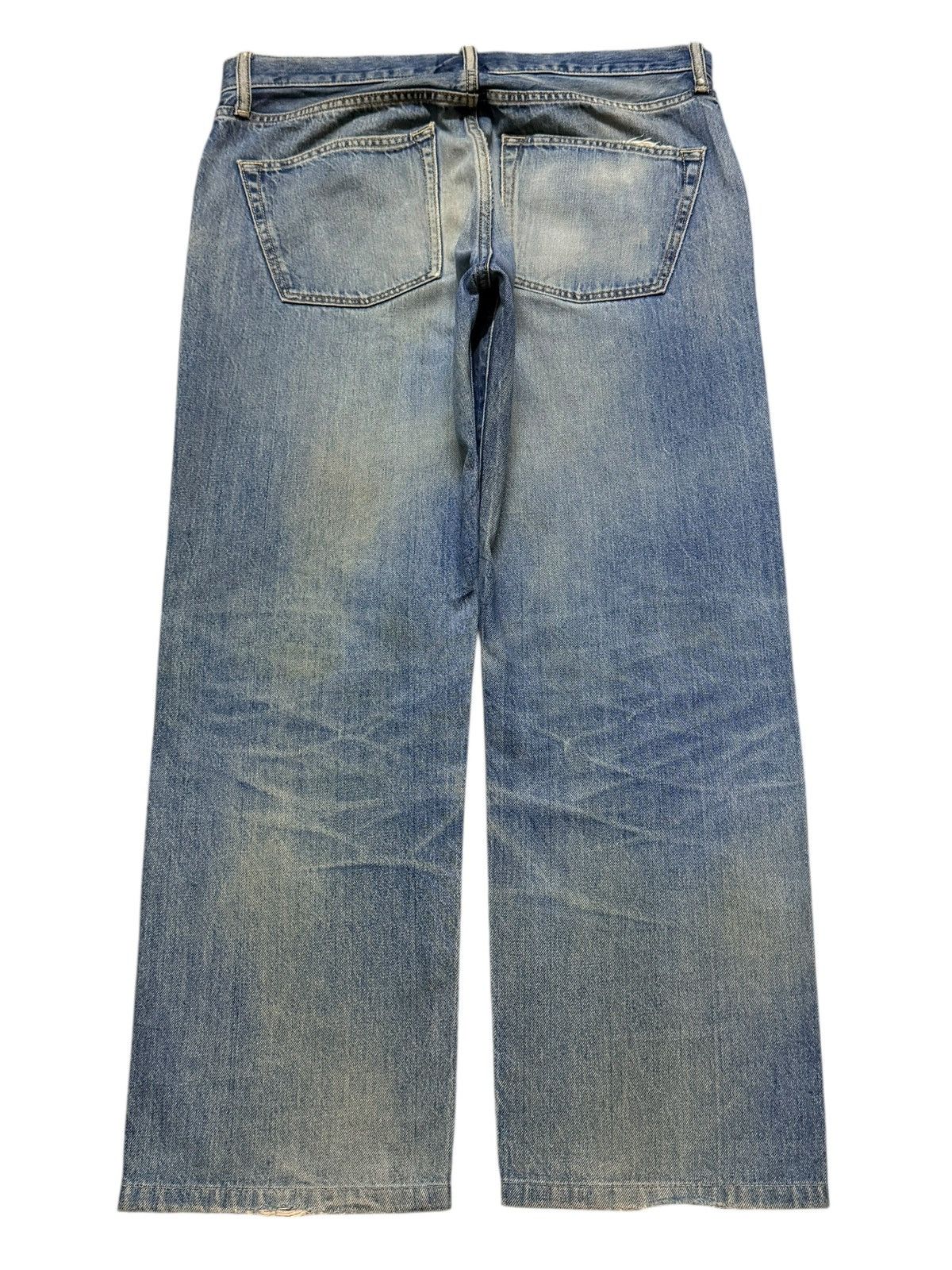 Uniqlo Vintage Y2K Japanese Uniqlo Mud Wash Faded Distressed Loose Size US 35 - 2 Thumbnail