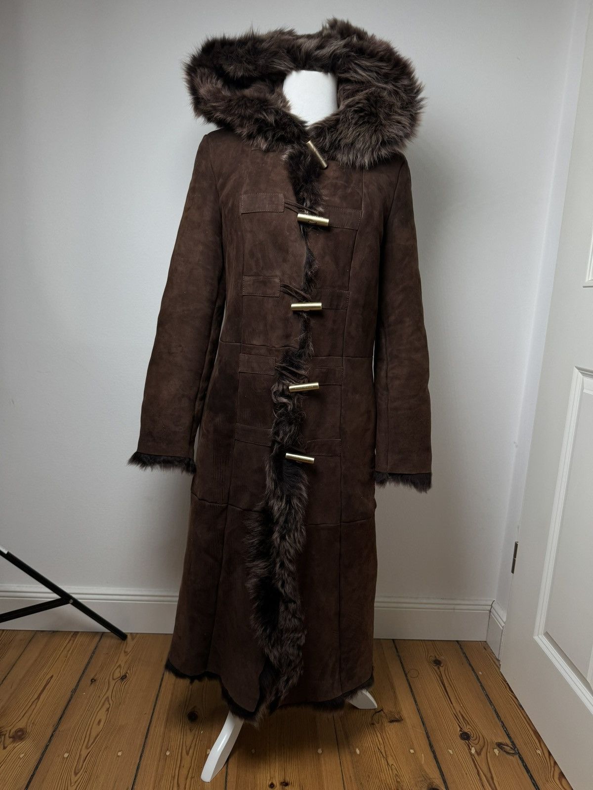 Bottega Veneta Vintage Bottega Veneta Leather Fur Coat 40/L Size L / US 10 / IT 46 - 15 Thumbnail