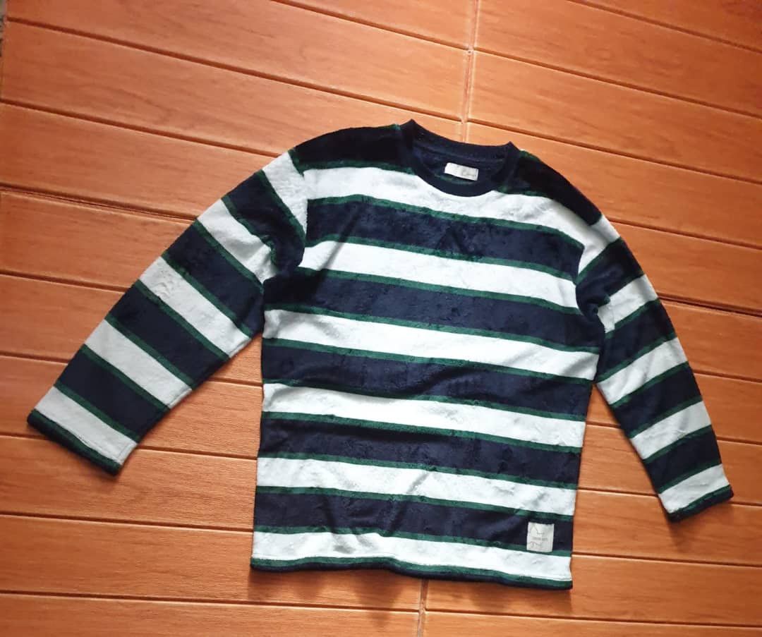 Japanese Brand Logos days stripe longsleeve shirt Size US XL / EU 56 / 4 - 5 Thumbnail