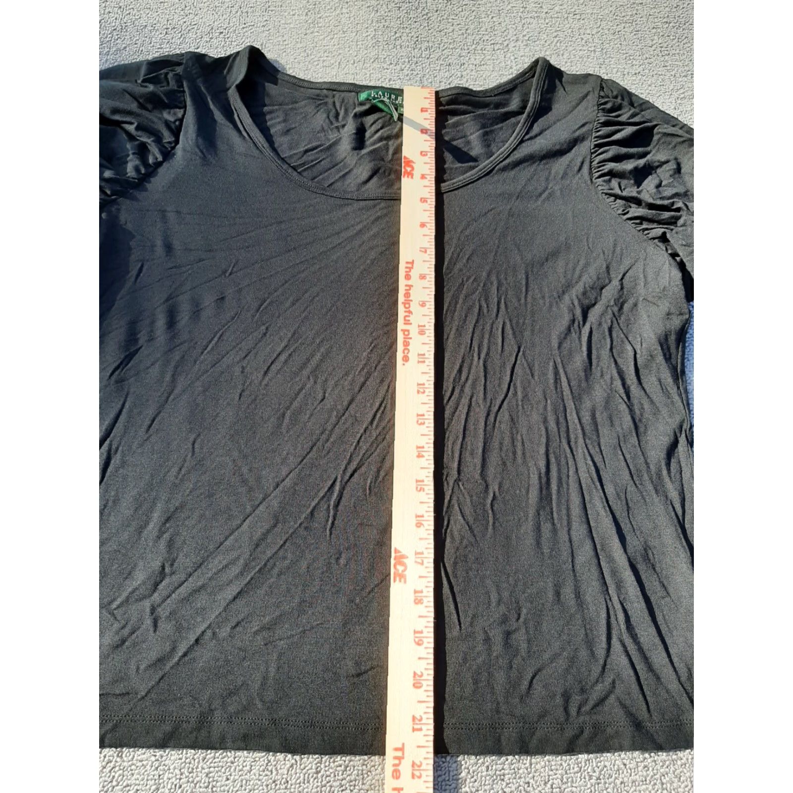 Ralph Lauren VINTAGE? (No) Lauren Ralph Lauren Black Short Sleeve Shirt Top XL Womens Size XL / US 12-14 / IT 48-50 - 2 Thumbnail