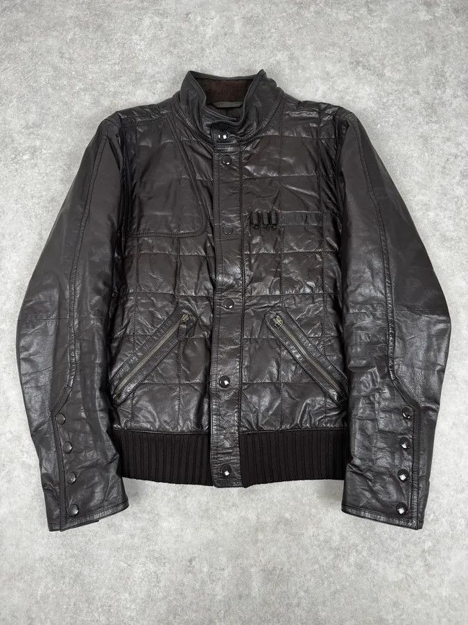 Gucci 2000s Gucci Brown Quilted Leather Jacket Size US L / EU 52-54 / 3 - 1 Thumbnail