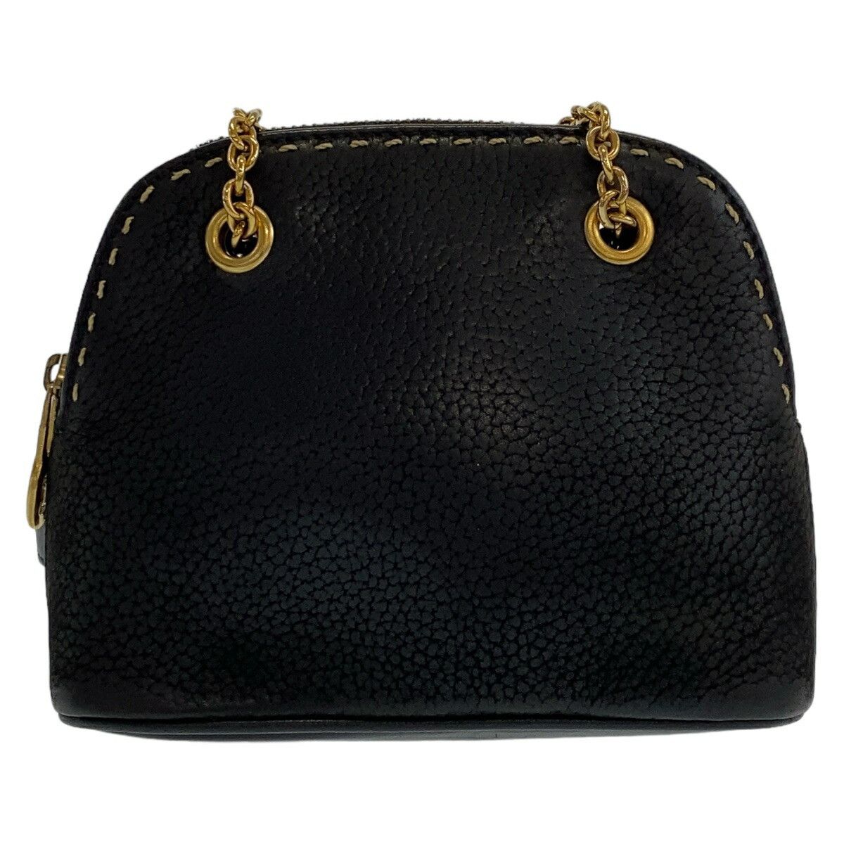 Celine Celine Triomphe Leather 2Way Shoulder Bag Leather Shoulder Bag in Black, Women's