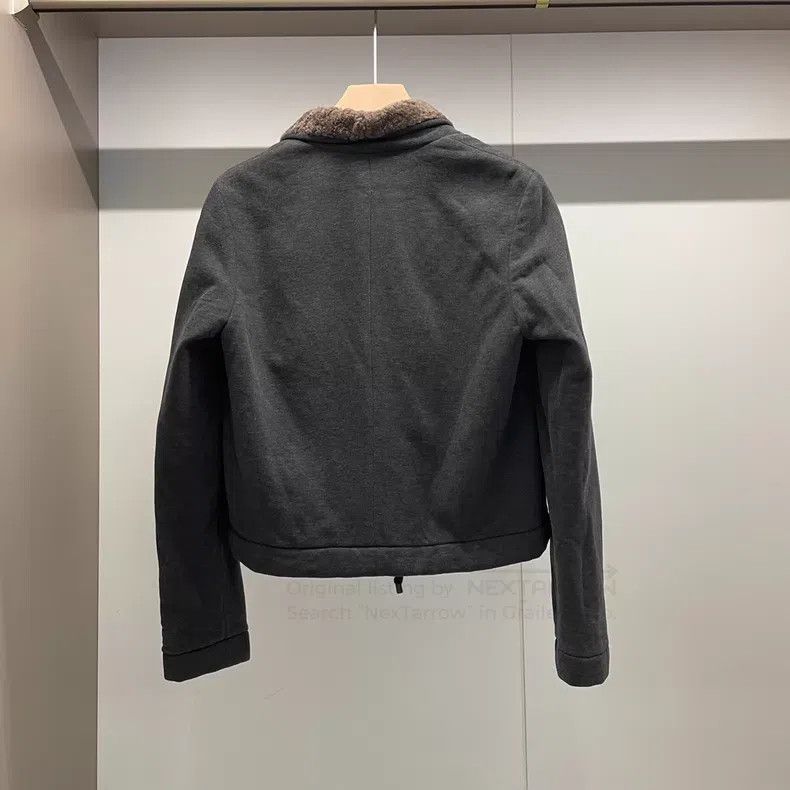 Brunello Cucinelli Brunello Cucinelli Dark Grey Cotton Short Jacket Size XS / US 0-2 / IT 36-38 - 2 Thumbnail