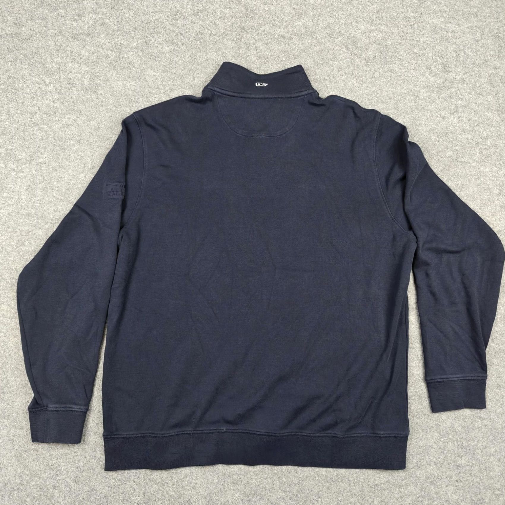 Vineyard Vines Vineyard Vines Sweatshirt Mens Large Blue 1/4 Zip Mock Neck Pullover Cotton Knit Pullover Size US L / EU 52-54 / 3 - 5 Thumbnail