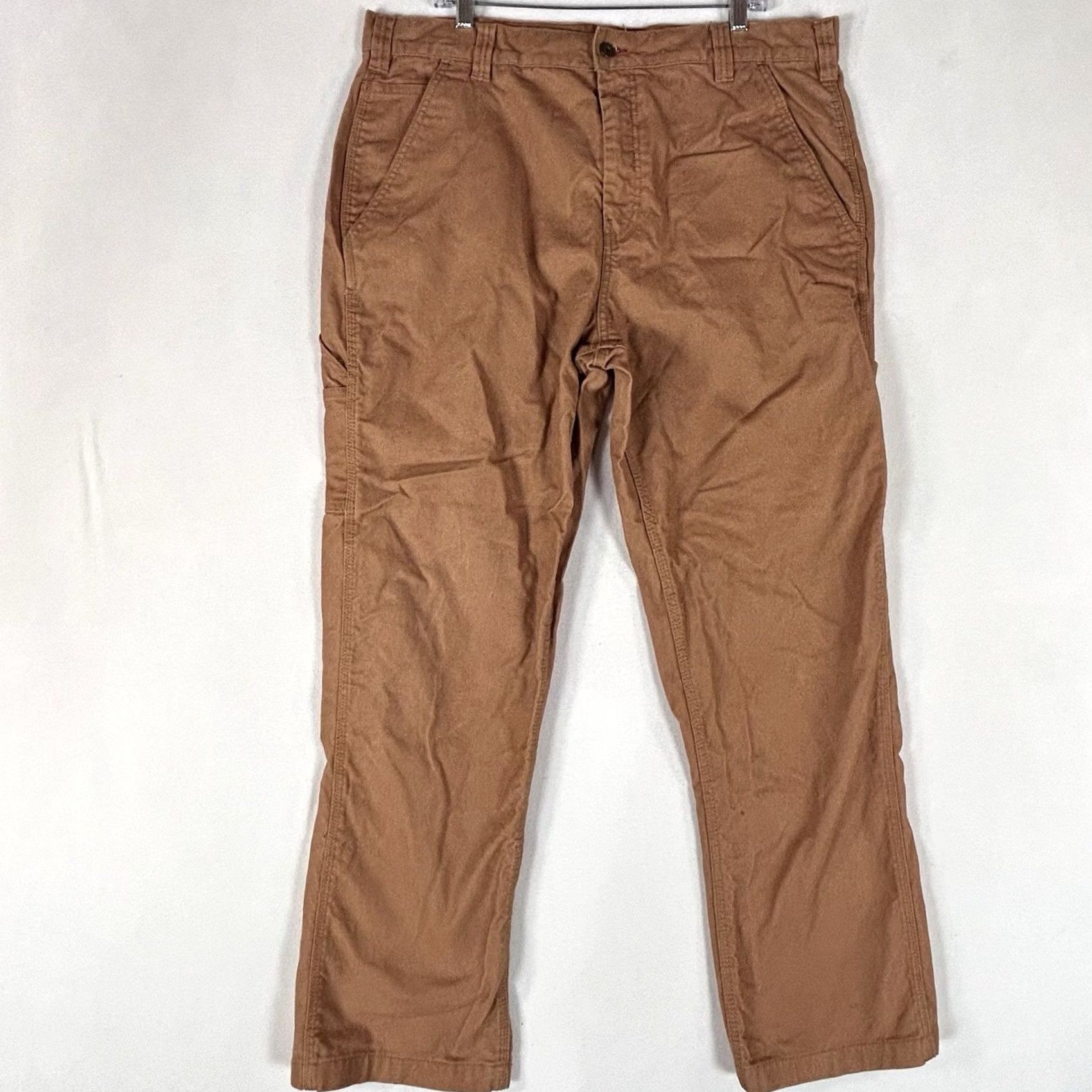 Eddie Bauer Eddie Bauer Chino Pants Mens 38 Brown Khaki Casual Workwear Straight Leg 32in Inseam Comfort Pockets Regular Fit Size US 38 / EU 54 - 2 Thumbnail