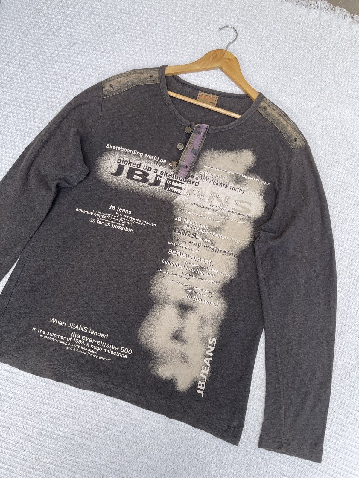 If Six Was Nine LastDrop🔥Vtg Jabez Homme Neo Half Zipper Long Sleeve T-Shirt Size US XL / EU 56 / 4 - 6 Thumbnail