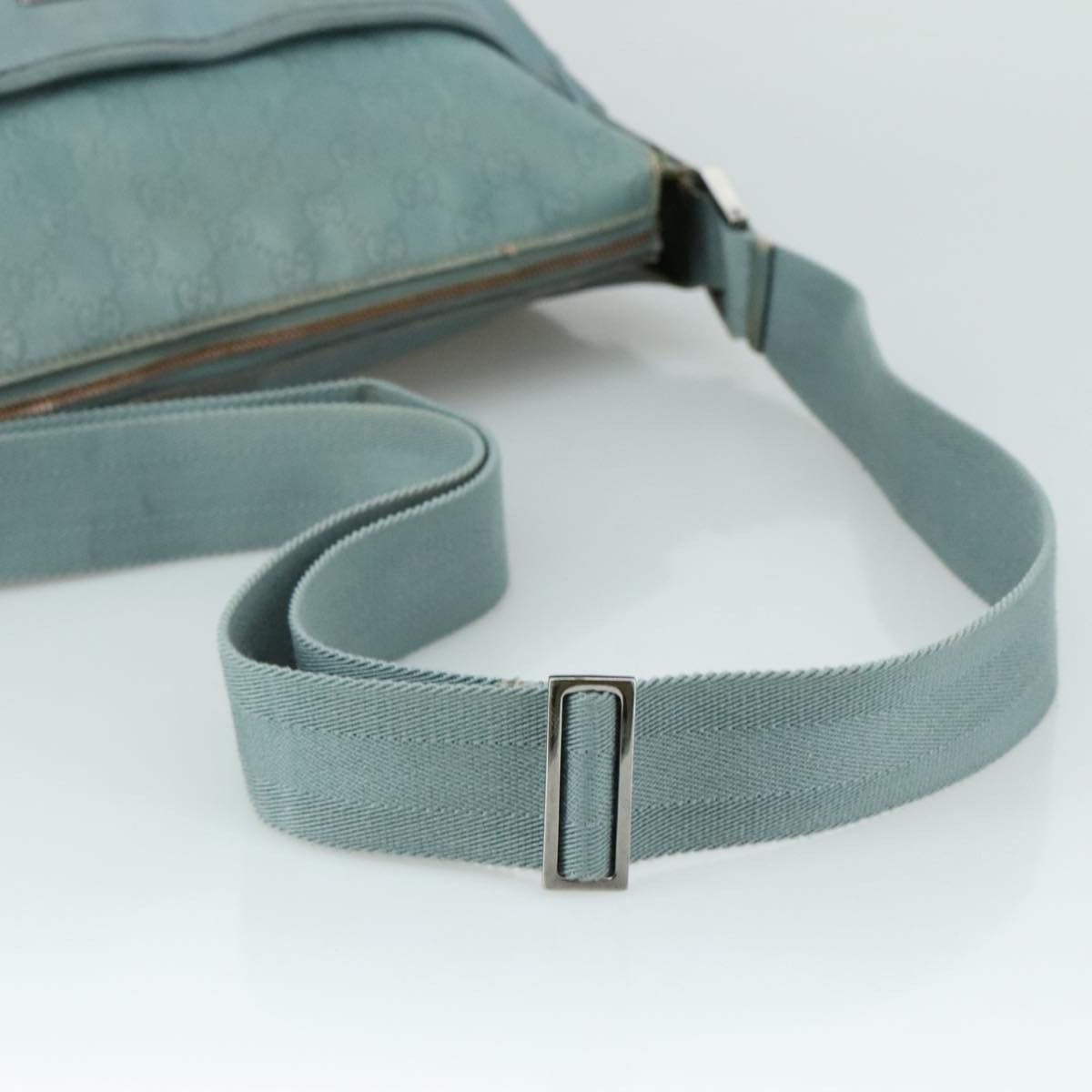 Gucci GUCCI GG Canvas Guccissima Shoulder Bag Turquoise Blue Size ONE SIZE - 7 Thumbnail