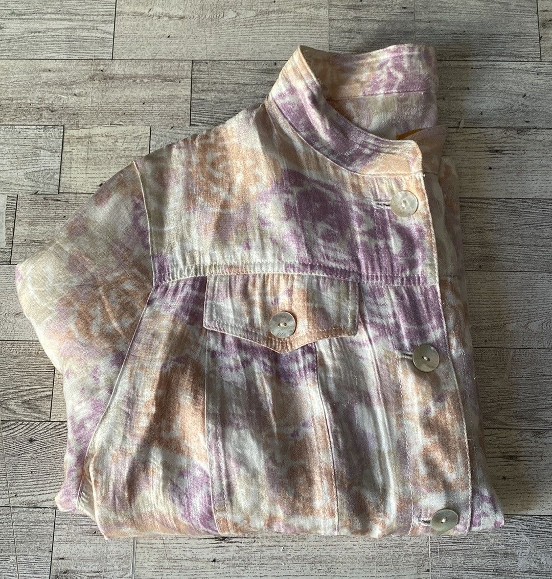 Vintage Ruby Rd., Vintage, Pastel, Rose Print, Lightweight Jacket Size S / US 4 / IT 40 - 2 Thumbnail