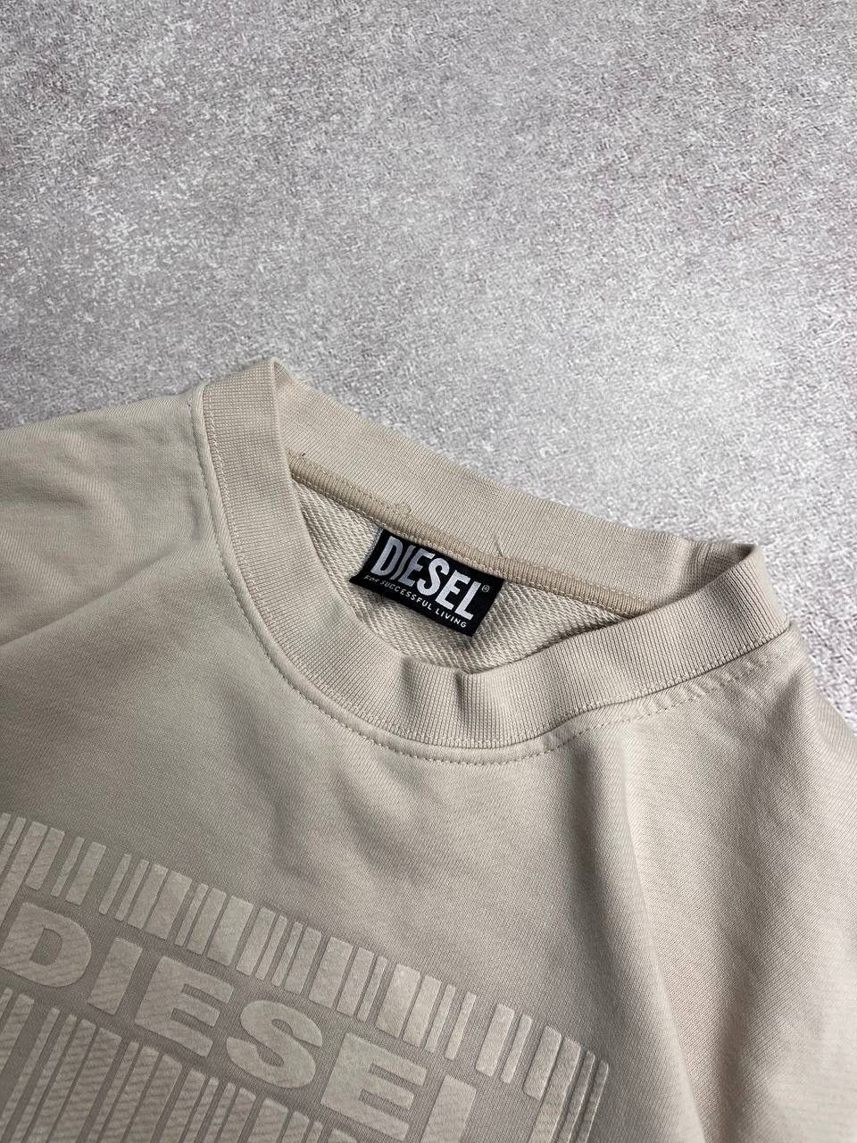 Diesel × Vintage VINTAGE DIESEL ARCHIVAL CREAM BOXY SWEATSHIRT Y2K L Size US L / EU 52-54 / 3 - 3 Thumbnail