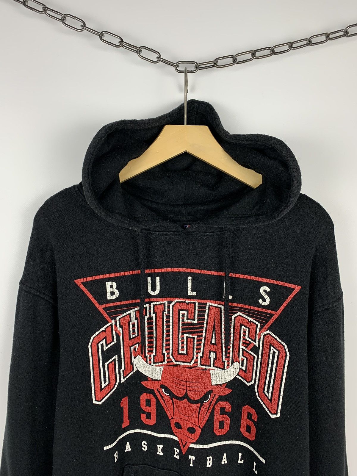 NBA Chicago Bulls NBA Hoodie Basketball UNK Size M Y2K Black Size US M / EU 48-50 / 2 - 2 Thumbnail