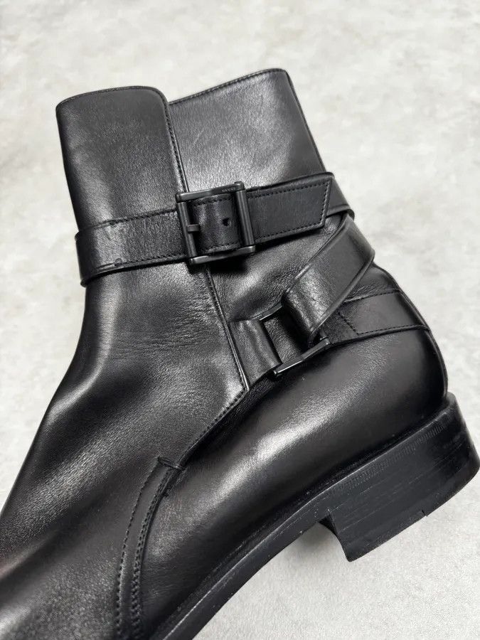 Gucci Gucci Black Buckle Leather Boots Size US 13 / EU 46 - 5 Thumbnail