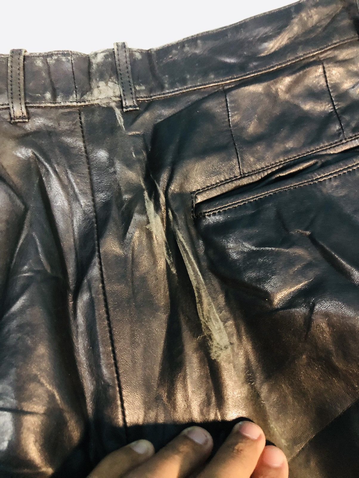 Japanese Brand Art Glenhill Leather Pants (5) Size US 29 - 17 Thumbnail
