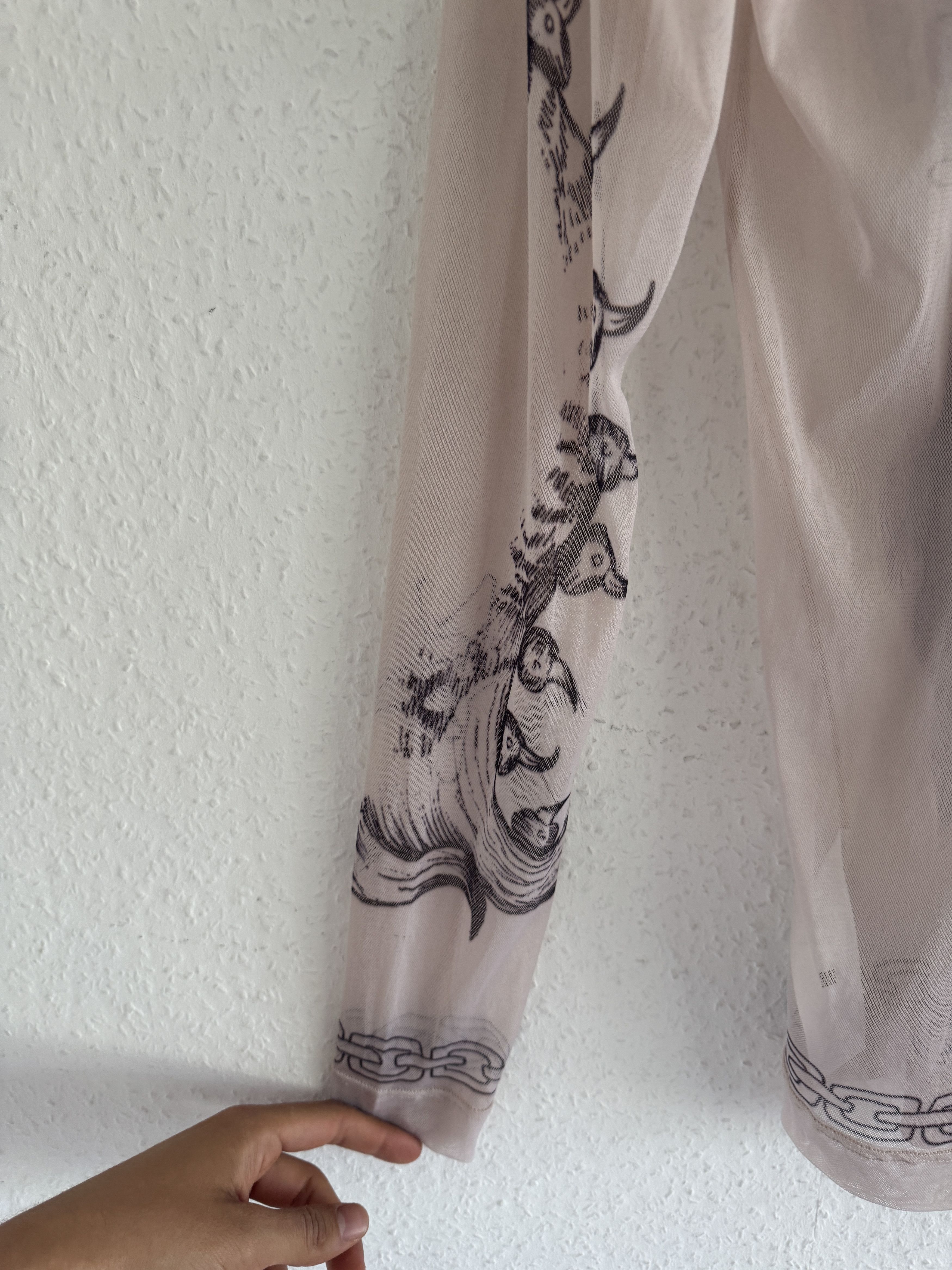 Givenchy sheer long-sleeve tattoo-print t-shirt Size US S / EU 44-46 / 1 - 11 Thumbnail