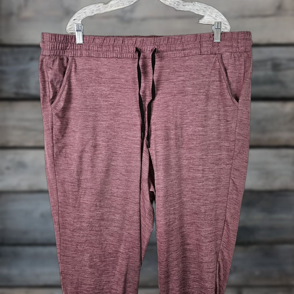 Torrid Torrid Womens Jogger Pants Activewear Size 3X Pink Rose Relaxed Pockets High Rise Drawstring Size 40" / US 18 - 1 Thumbnail