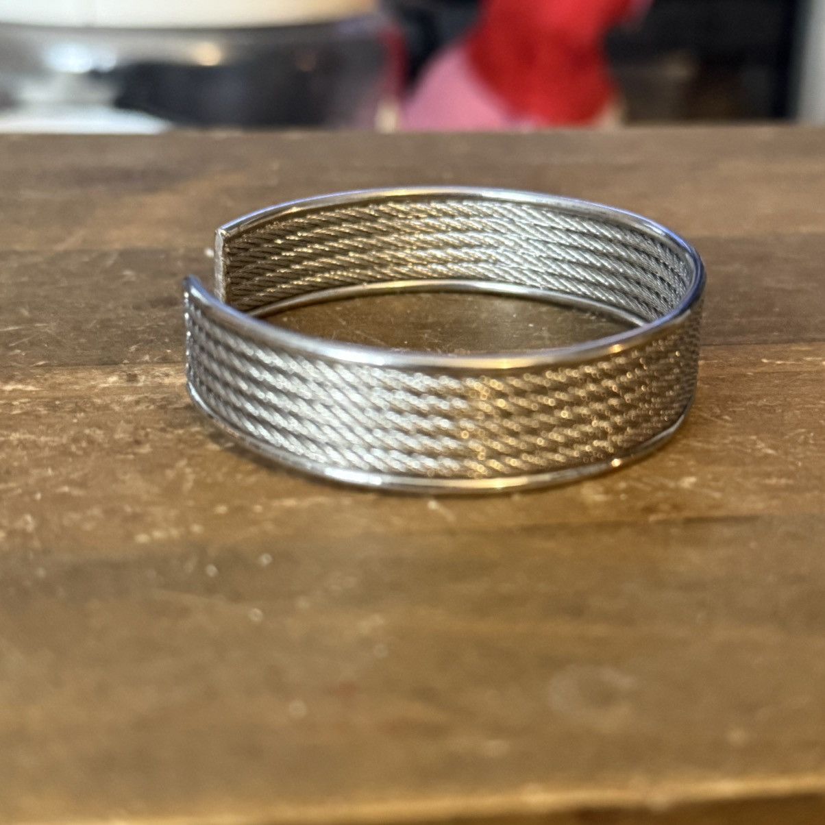 Other Silver tone rope inlay cuff bracelet Size ONE SIZE - 3 Thumbnail