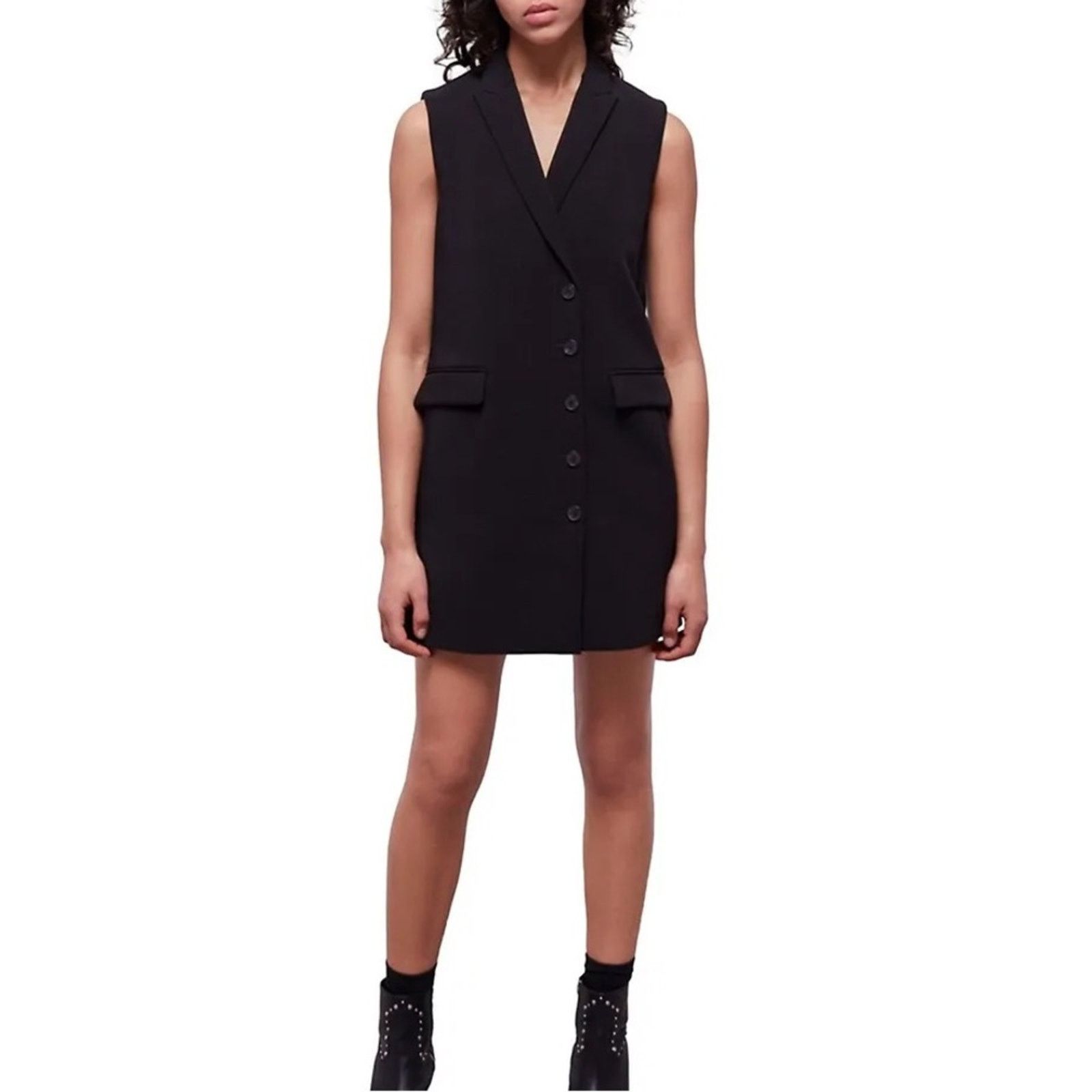 The Kooples NWT! The Kooples Black Tailored Jacket Dress, Size 1 (US S) Size S / US 4 / IT 40 - 3 Thumbnail