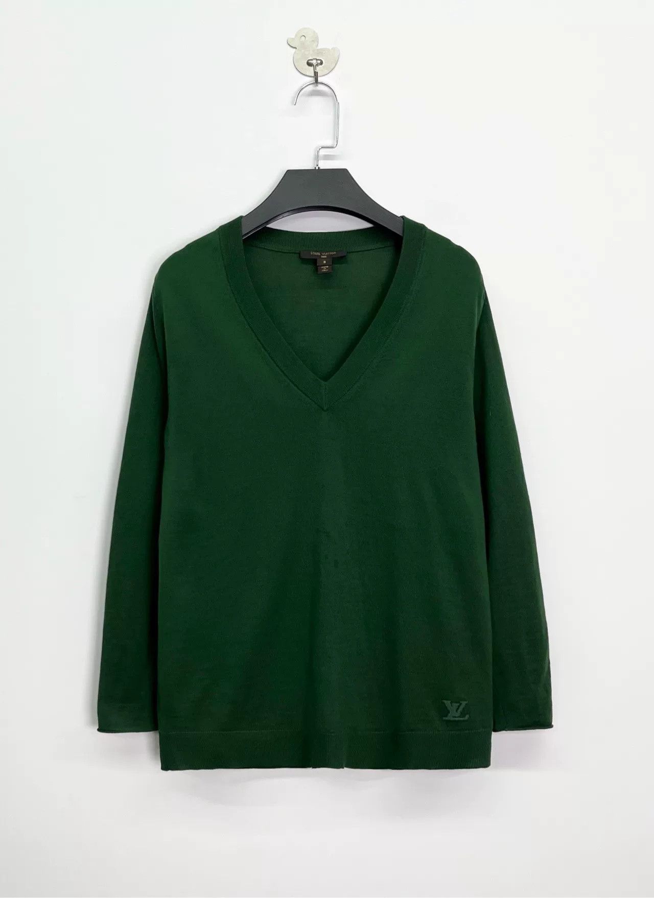 Louis Vuitton louis vuitton green wool long sleeve top Size S / US 4 / IT 40 - 1 Thumbnail
