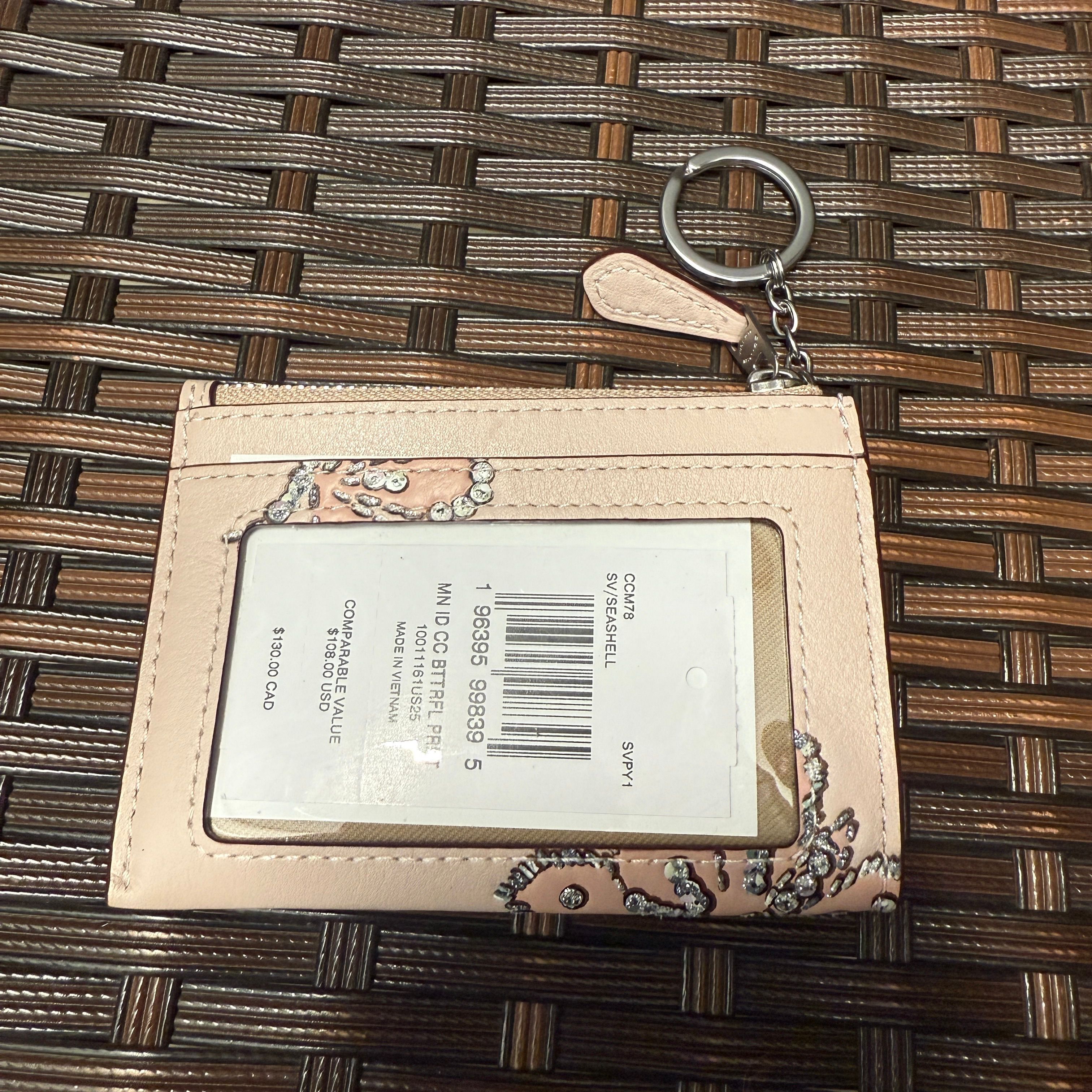 coach Mini Skinny Id Case With Butterfly Print ccm78